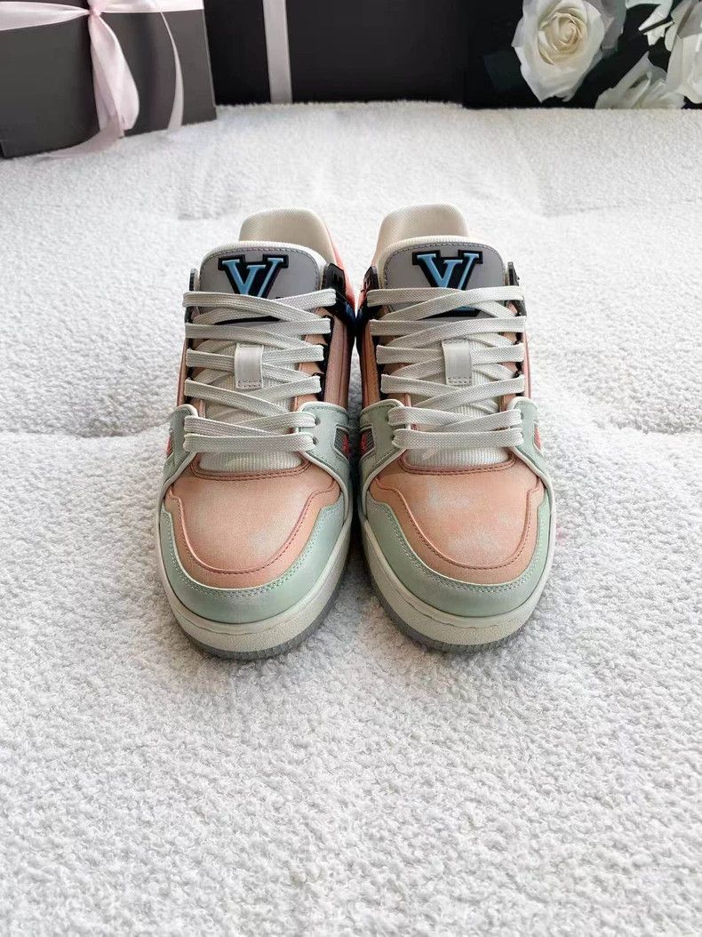 Louis Vuitton Louis Vuitton Trainer green and orange board shoes Size US 6 / IT 36 - 2 Thumbnail