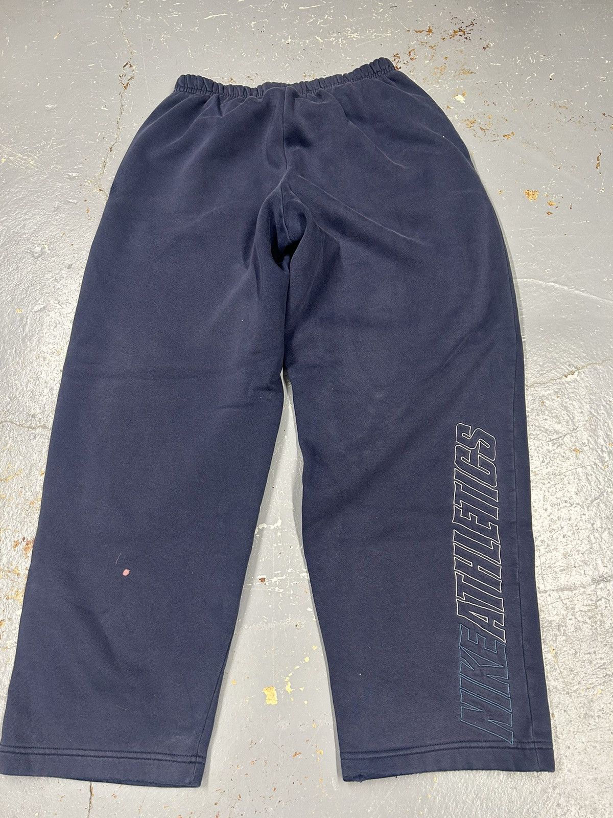 Nike × Vintage Crazy Vintage Y2K Essential Navy Nike Sweatpants Baggy Size US 34 / EU 50 - 2 Thumbnail