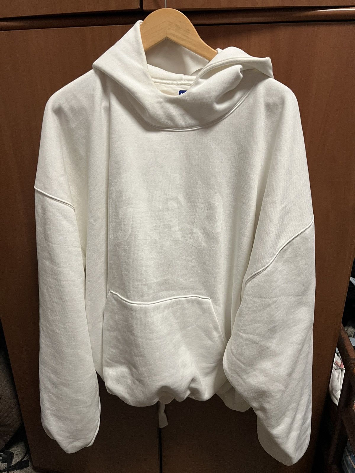 image of Hoodie Yeezy X Gap X Balenciaga in White, Men's (Size Large)