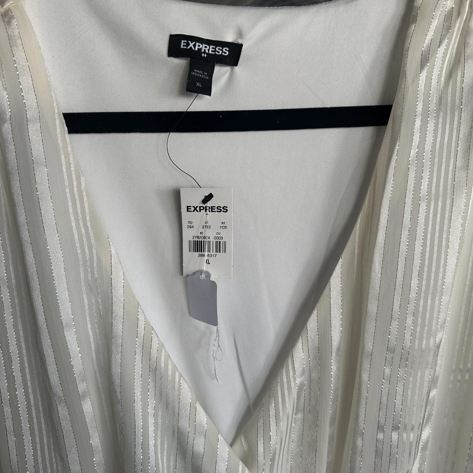 Express Elegant Express Striped Wrap Dress XL Size XL / US 12-14 / IT 48-50 - 2 Thumbnail