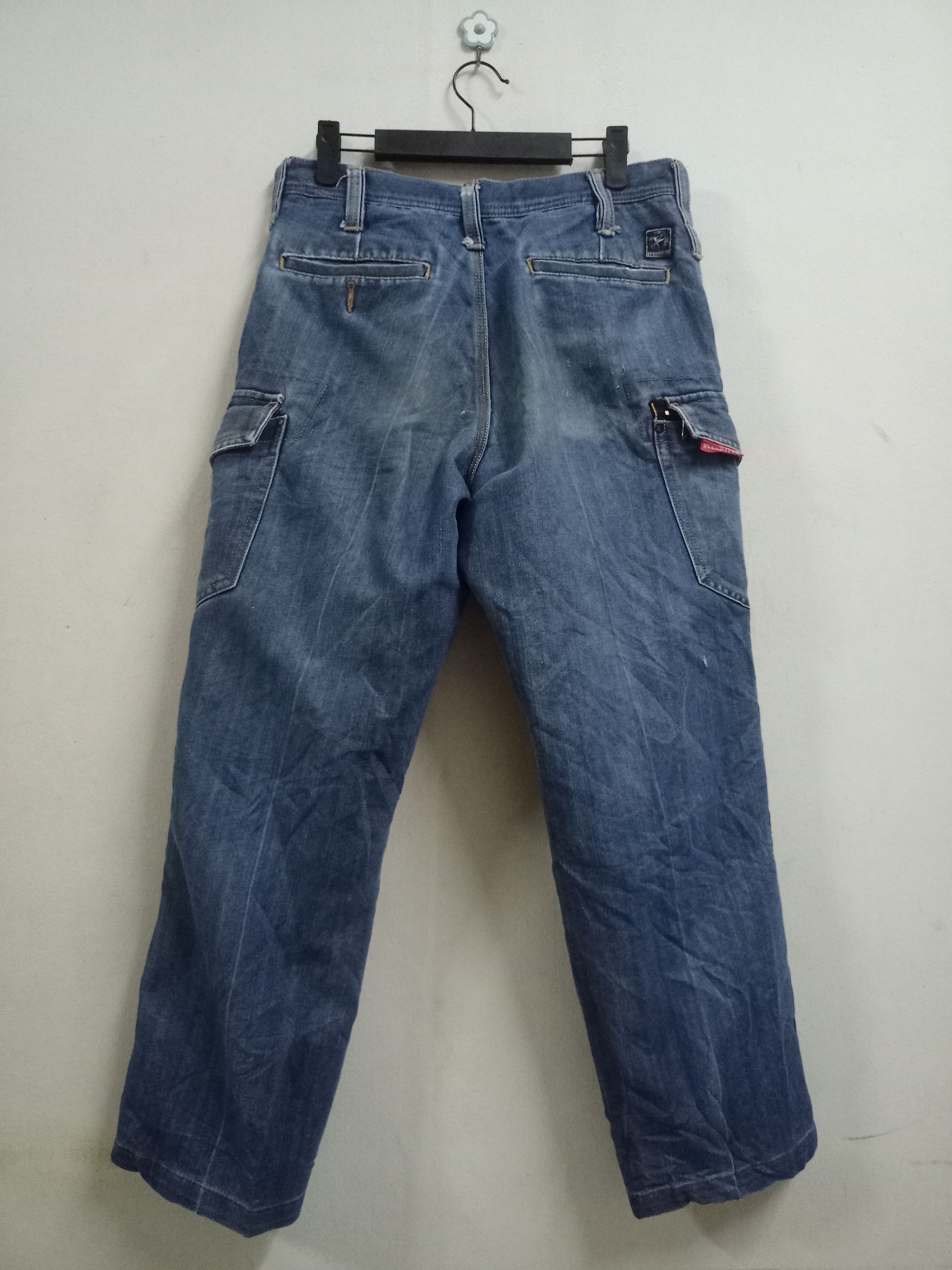 Japanese Brand Vintage Japanese Brand Baggy Cargo Denim Pants Size US 30 / EU 46 - 2 Thumbnail