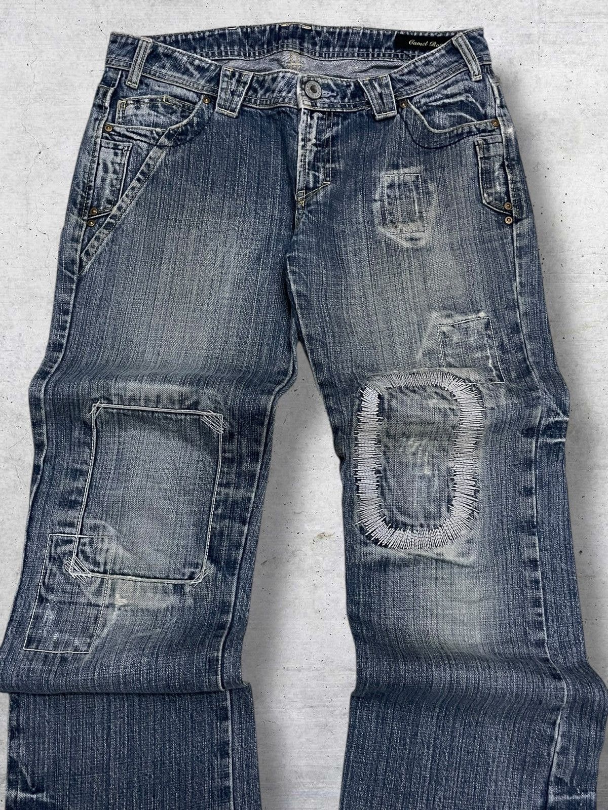 Hysteric Glamour CAMEL ROAD 90S OG JAPAN DESIGNER PATCHWORK DISTRESSED DENIM Size US 31 - 4 Thumbnail
