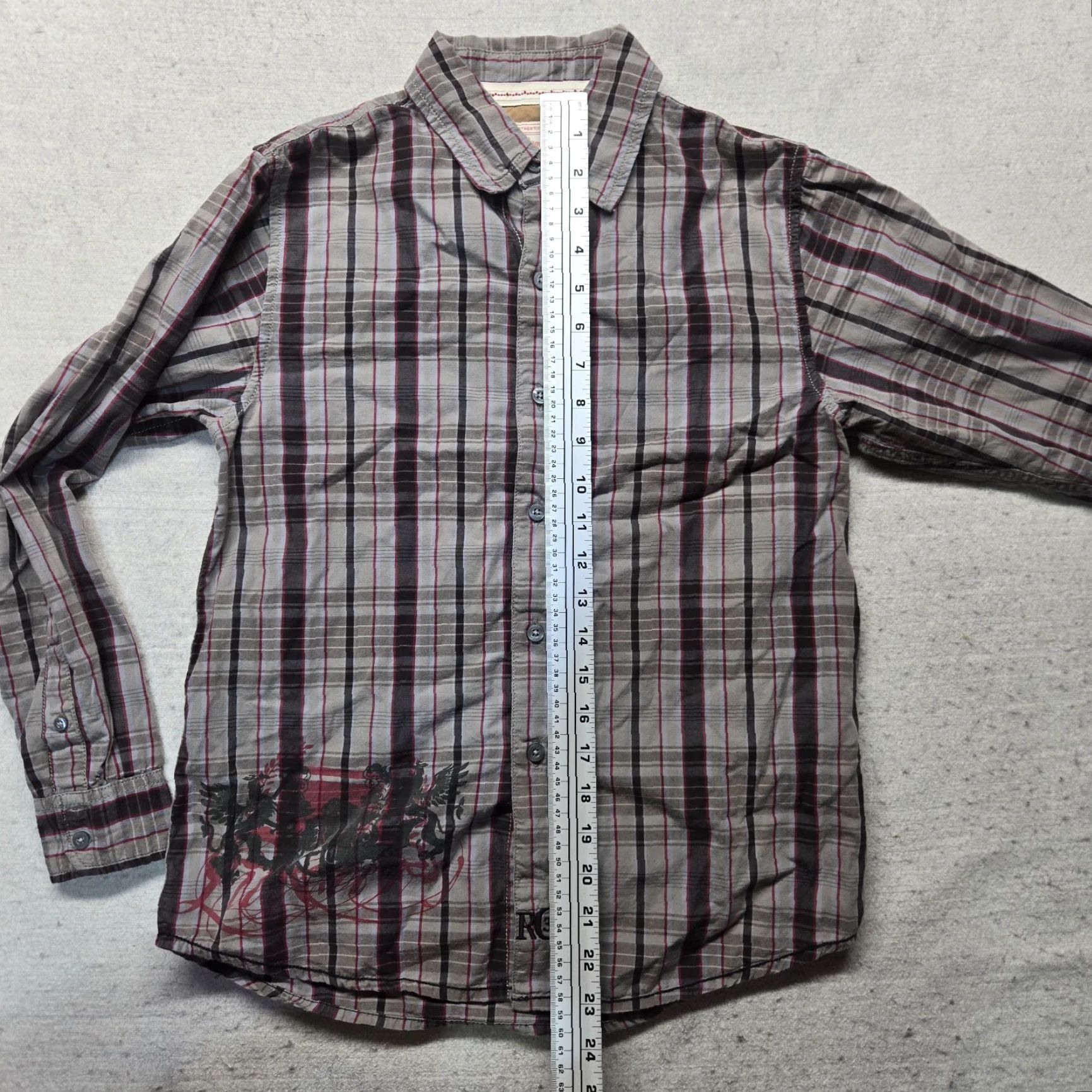 Camel Red Camel Shirt Mens M Medium Button-Up Plaid Long Sleeve Cotton Red Camel Regular Fit Casual, Workwear, Business, Travel - Mens Size US M / EU 48-50 / 2 - 7 Thumbnail
