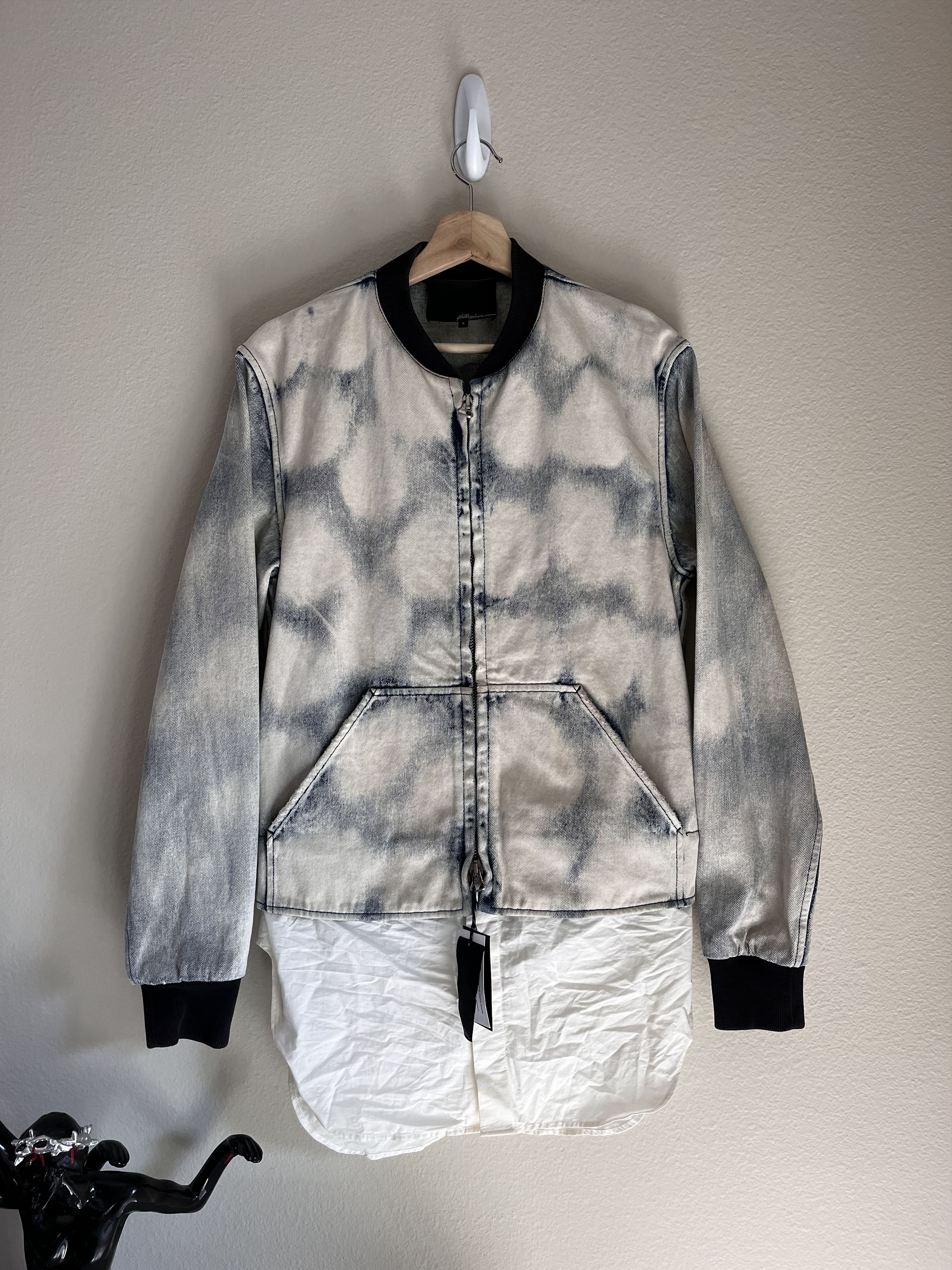 3.1 Phillip Lim 3.1 PHILLIP LIM BLEACHED DENIM BOMBER REMOVABLE POPLIN Size US S / EU 44-46 / 1 - 1 Thumbnail