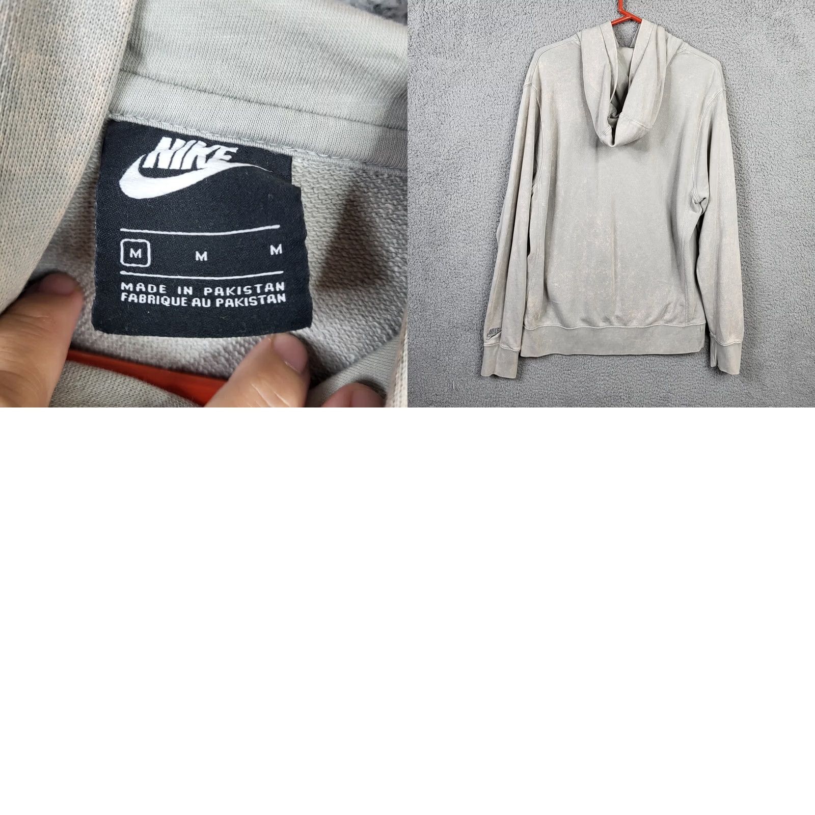Nike Nike Just Do It Unisex Adult Hoodie Pullover Crew Neck 100% Cotton Gray M Size M / US 6-8 / IT 42-44 - 8 Thumbnail