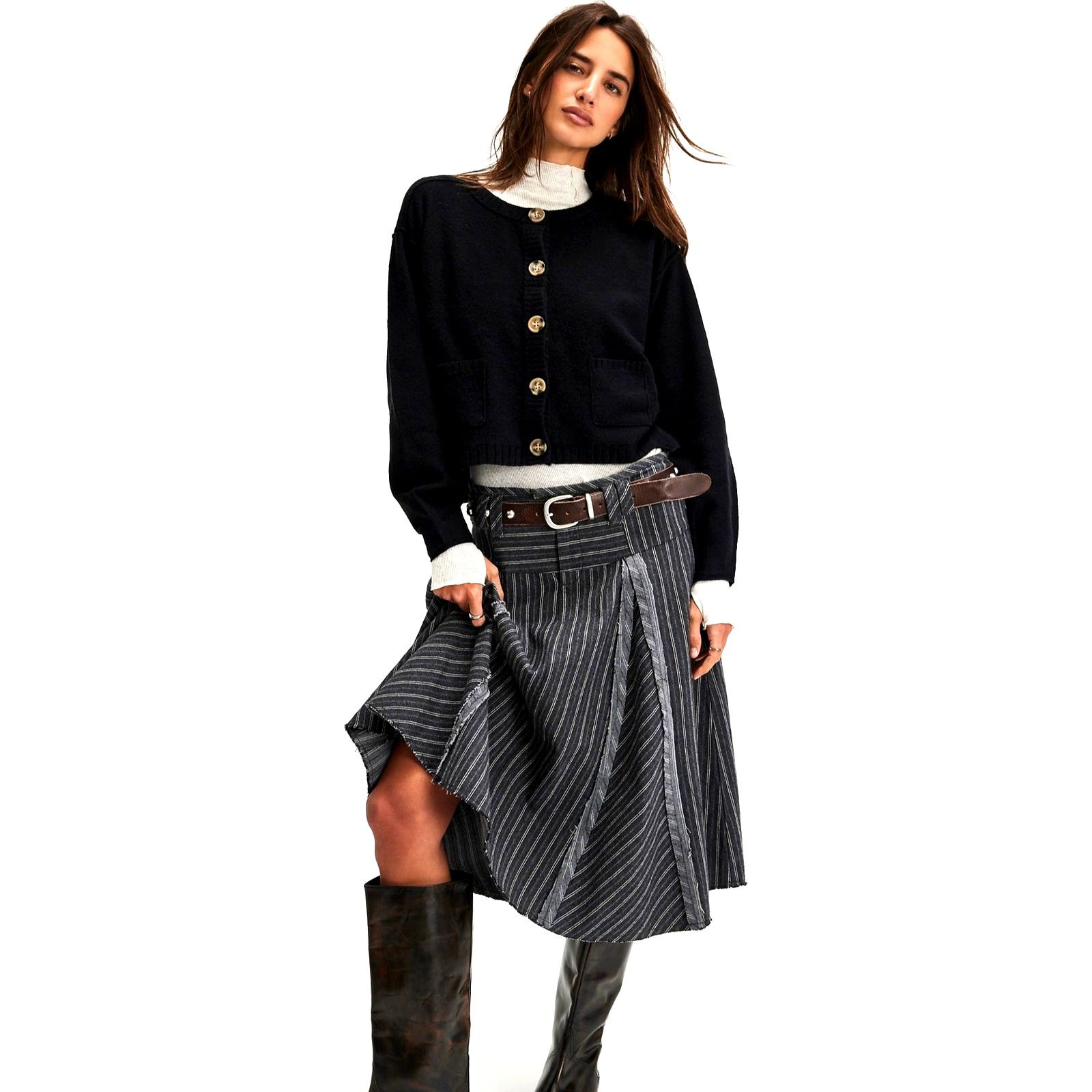 Free People Free People Luna Cardigan Black Size XL Size XL / US 12-14 / IT 48-50 - 4 Thumbnail