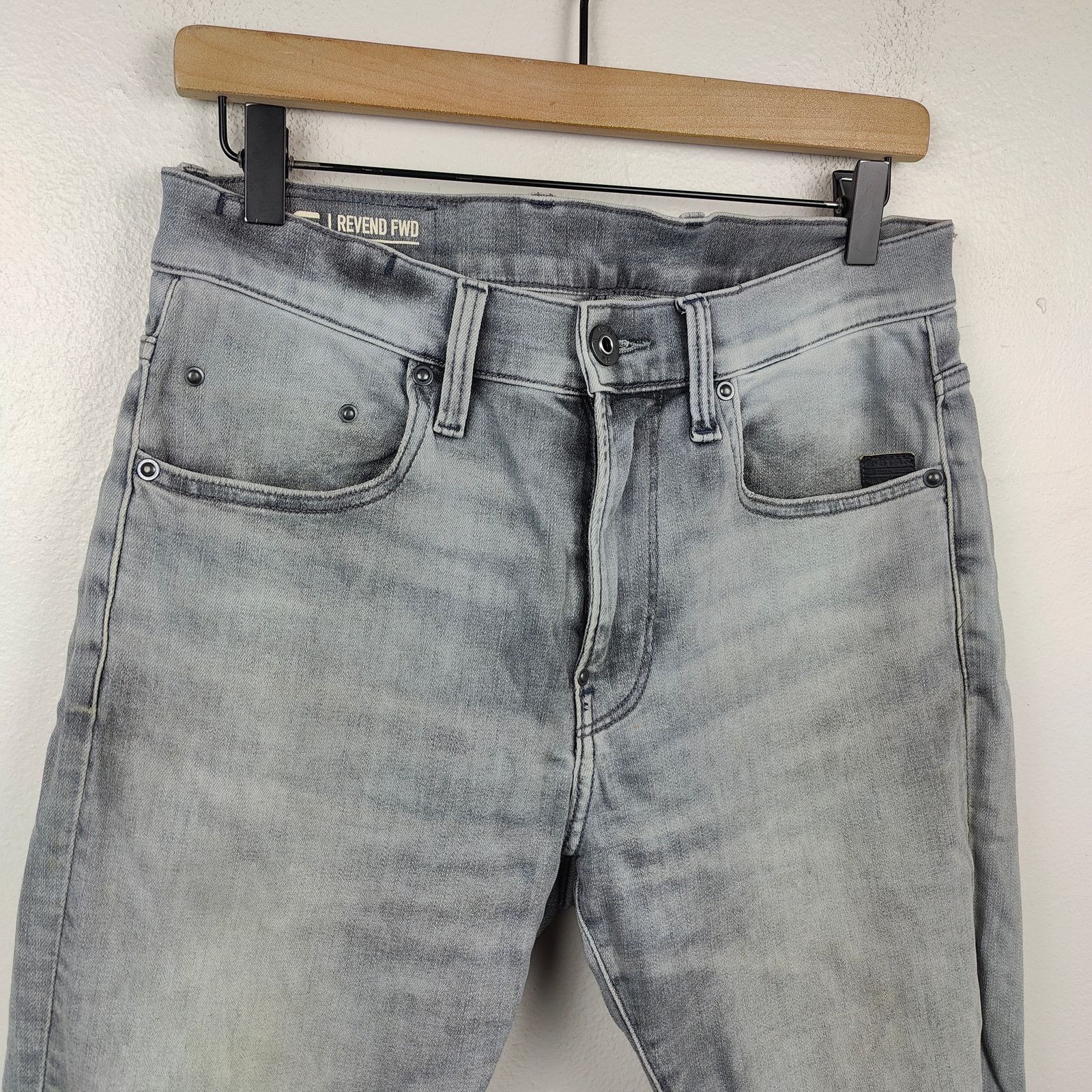 G-Star G-Star Raw Revend Fwd Skinny Jeans Mens 30x32 Gray Size US 30 / EU 46 - 2 Thumbnail