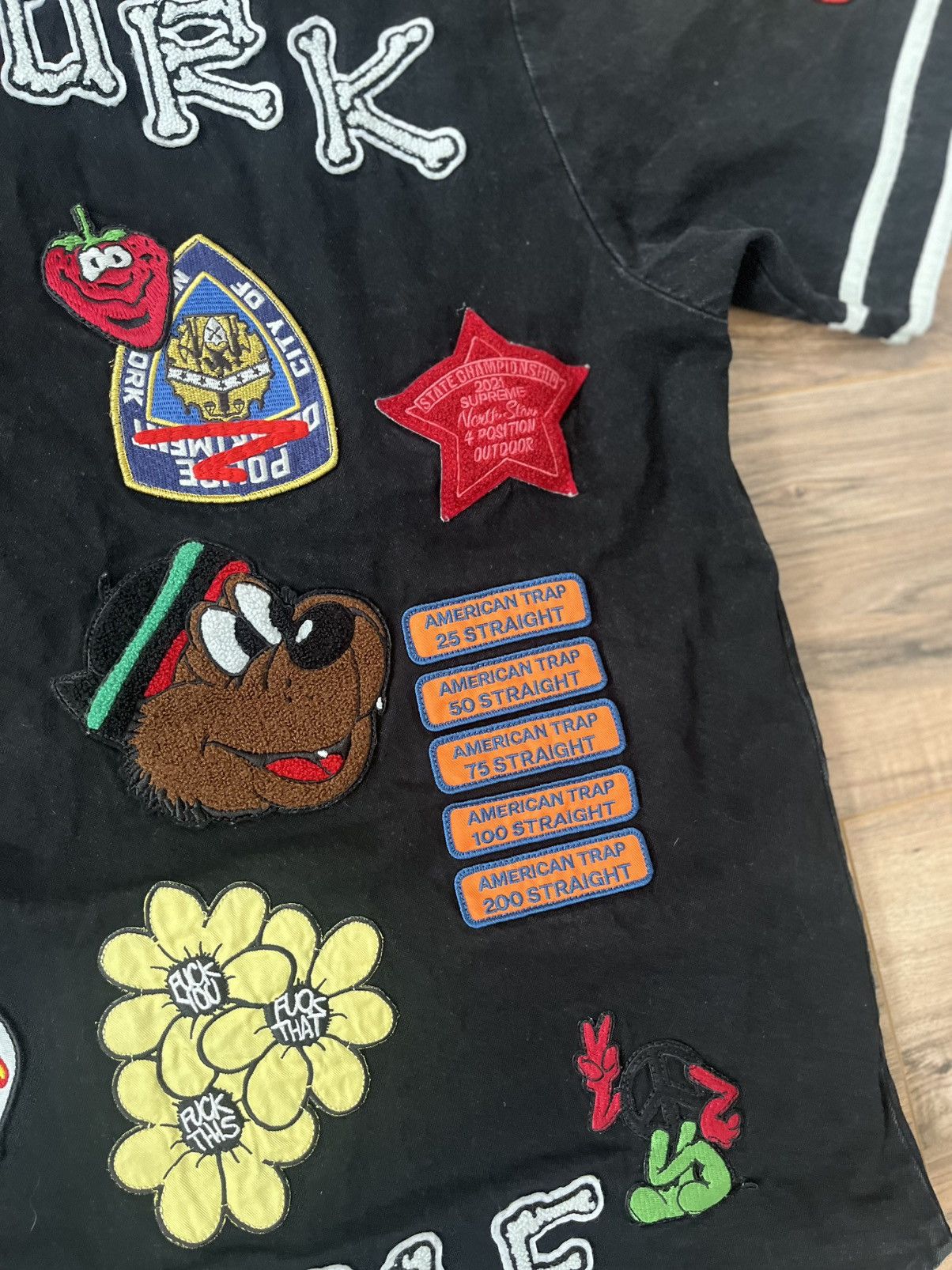 Supreme Supreme Patches Denim Baseball Jersey Size US L / EU 52-54 / 3 - 9 Thumbnail