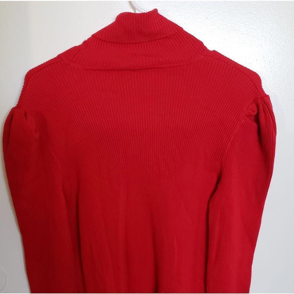 Designer CT1022a Red Cowl Neck Long Sleeve Sweater Size XXL / US 16-18 / IT 52-54 - 3 Thumbnail