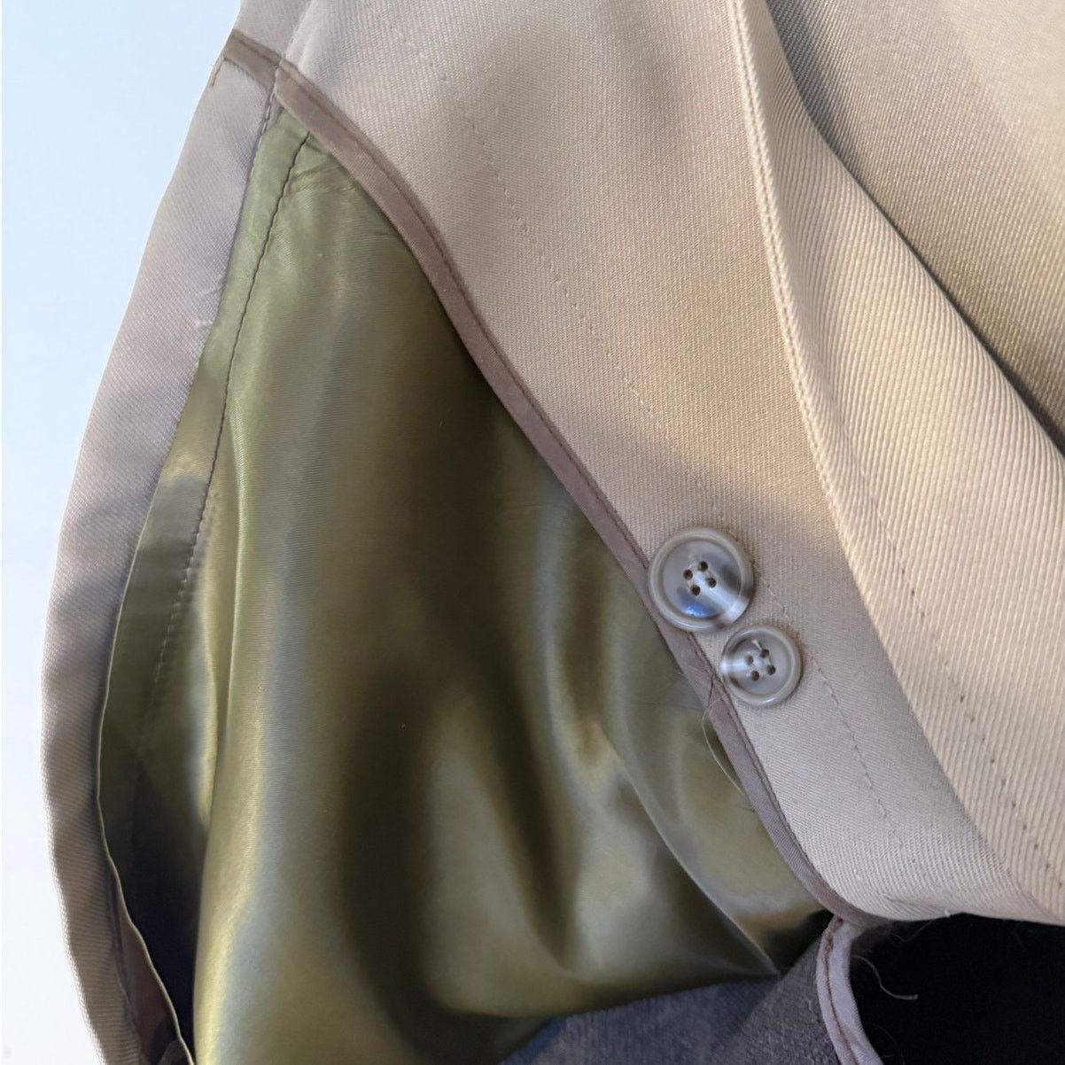 Sears Vintage Sears Outerwear Long Tan Button Down Trench Coat Size US L / EU 52-54 / 3 - 4 Thumbnail