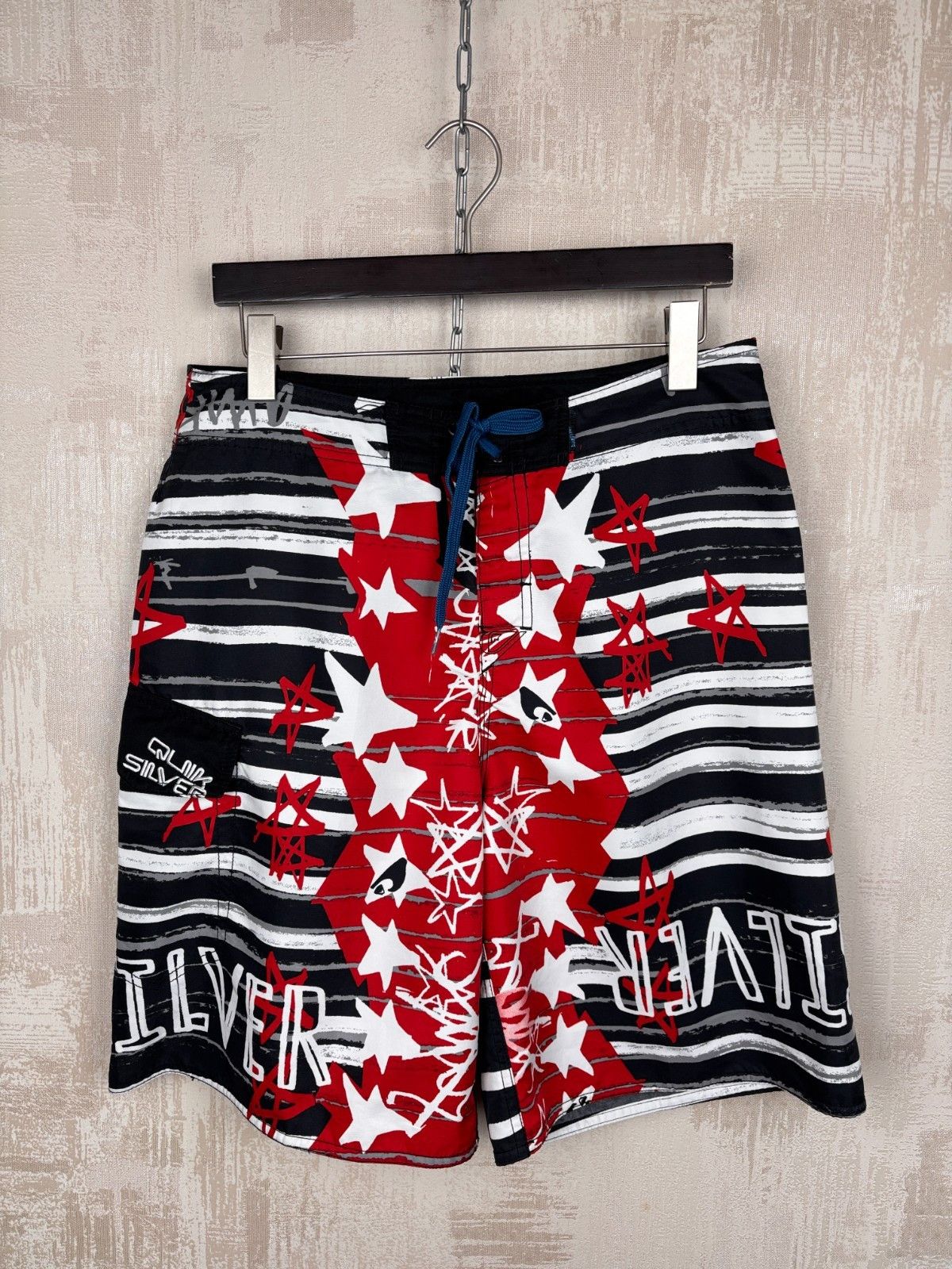 Quiksilver Quiksilver Board Shorts Swim Striped Stars Surfer Size US 34 / EU 50 - 1 Thumbnail