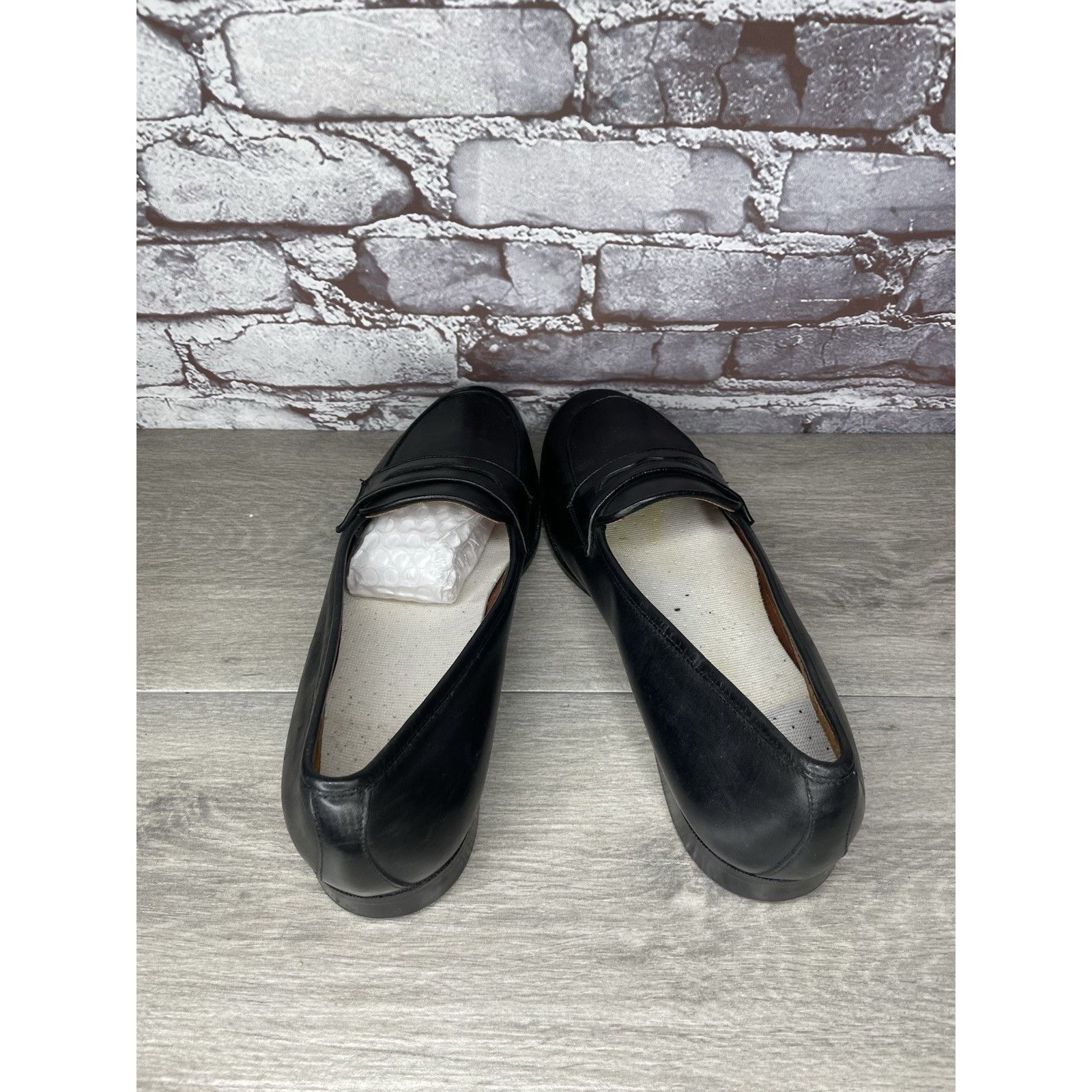 Paolo Mondo Paolo Mando Firenze Black Leather Penny Loafers Dress Shoes Size US 12 / EU 45 - 18 Thumbnail