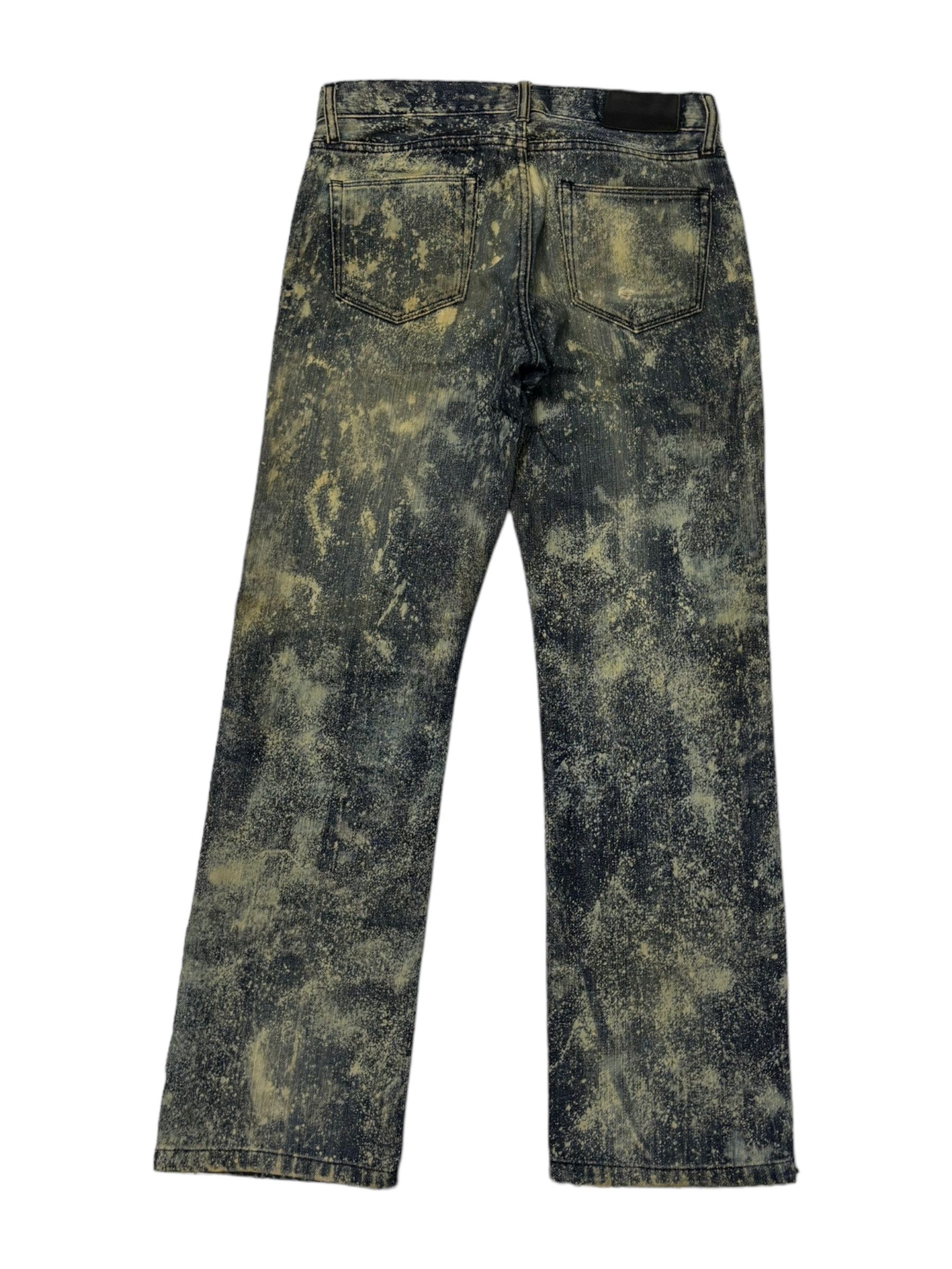 If Six Was Nine RARE🔥ACID WASH SPLASH UNIQLO JAPAN DISTRESSED DENIM JEANS Size US 30 / EU 46 - 2 Thumbnail