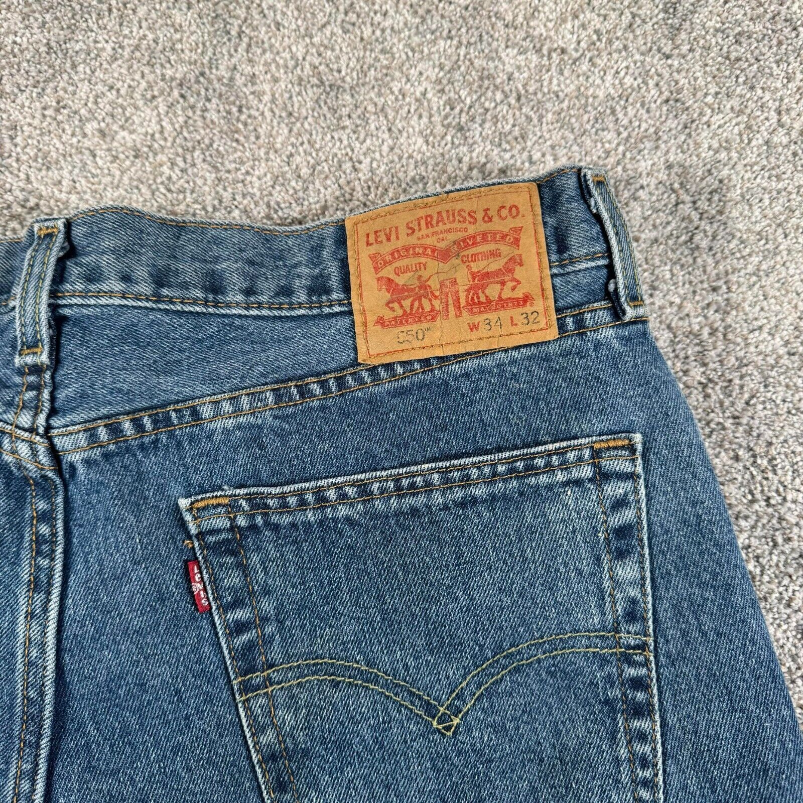 Levi's Vintage Levis 550 Jeans Men W34xL32 90s Y2K Streetwear Retro Size US 34 / EU 50 - 9 Thumbnail