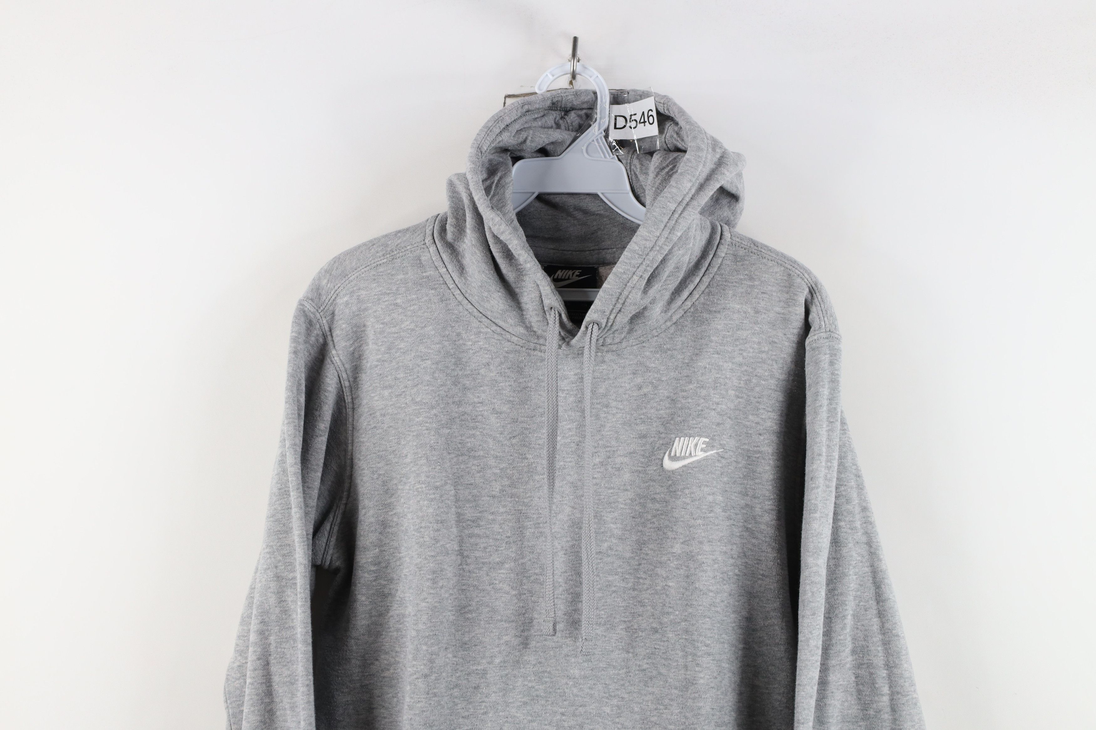 Nike × Vintage Vintage Y2K Nike Mini Swoosh Spell Out Hoodie Heather Gray Size US S / EU 44-46 / 1 - 2 Thumbnail