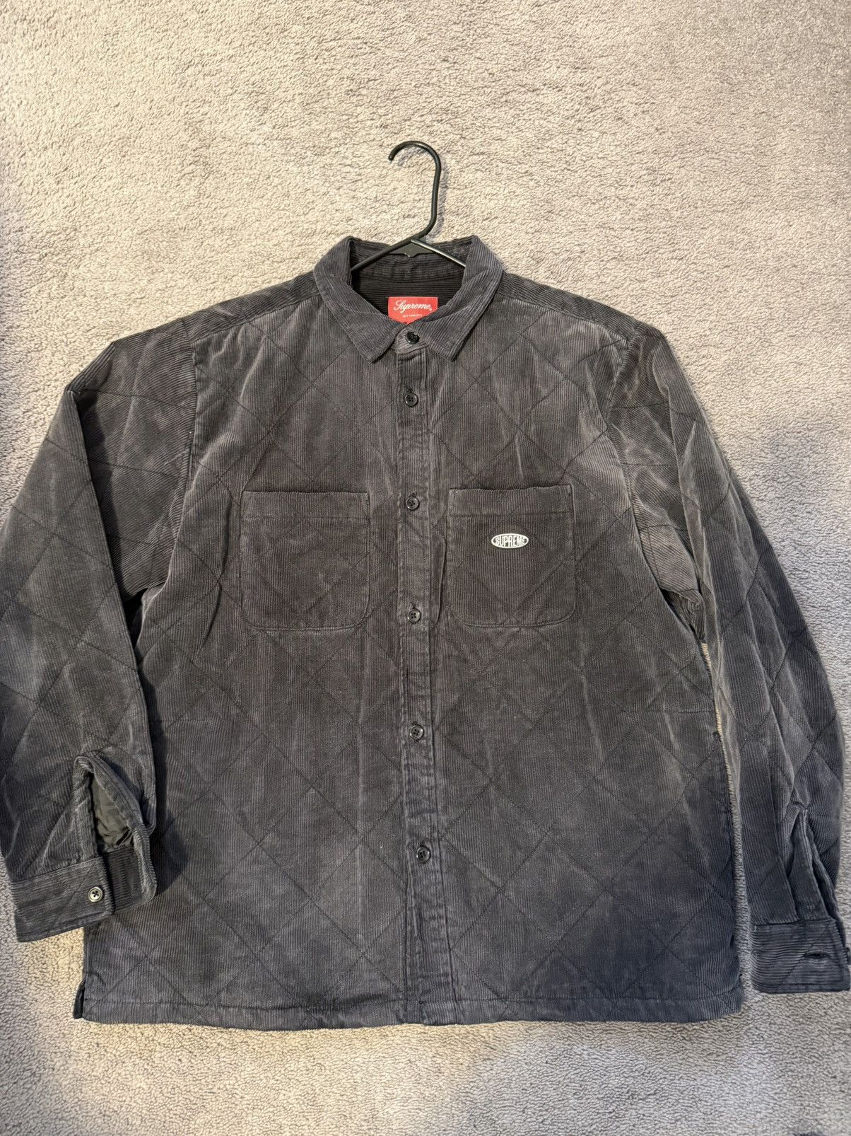 Supreme Supreme corduroy black shirt medium lined Size US M / EU 48-50 / 2 - 1 Thumbnail
