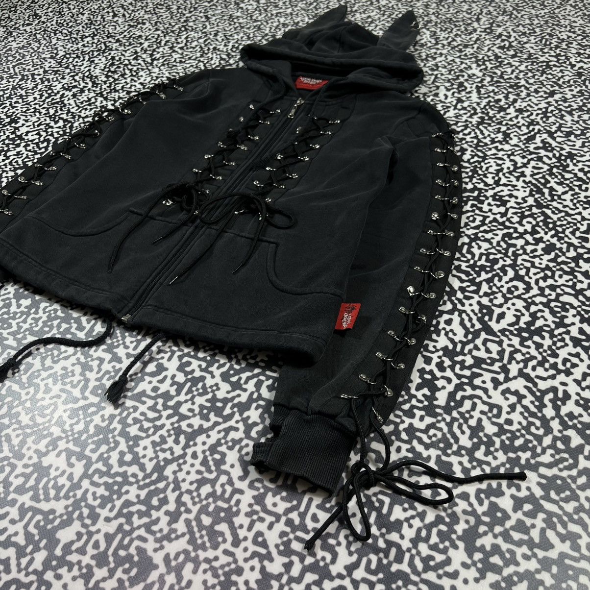 Japanese Brand Vintage Y2K Living Dead Souls Gothic Bunny Style Zip Hoode Size S / US 4 / IT 40 - 6 Thumbnail