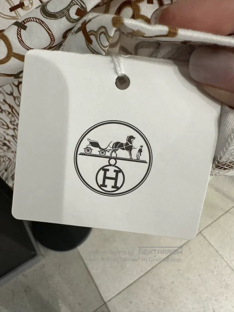 Hermes Hermes Short Sleeve T-shirt with Classic 'Rotating Rhythm' Size XS / US 0-2 / IT 36-38 - 6 Thumbnail
