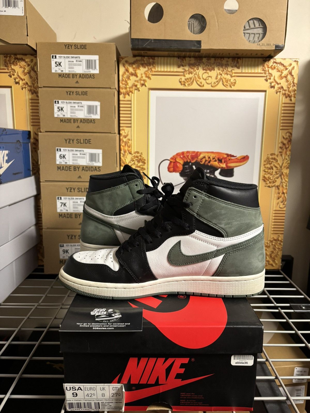 Jordan Brand Jordan 1 Retro High OG Clay Green Size US 9 / EU 42 - 4 Thumbnail