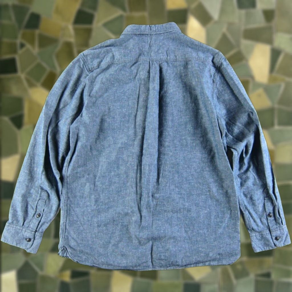 Vans VANS Blue Cotton Linen Button Down Long Sleeve Classic Fit Shirt Men Large Size US L / EU 52-54 / 3 - 1 Thumbnail