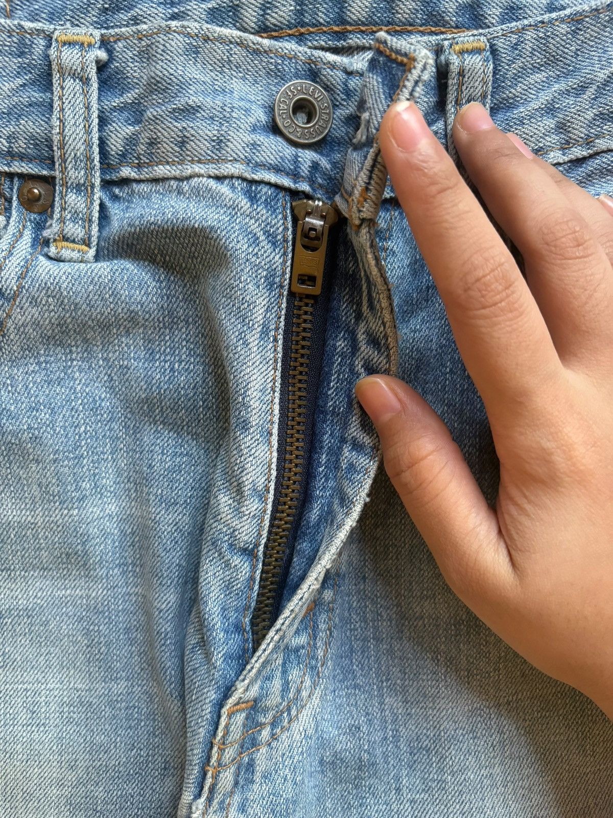 Levi's Vintage 90s Levis 503 Mud Wash Distressed Baggy Jeans Size US 30 / EU 46 - 3 Thumbnail