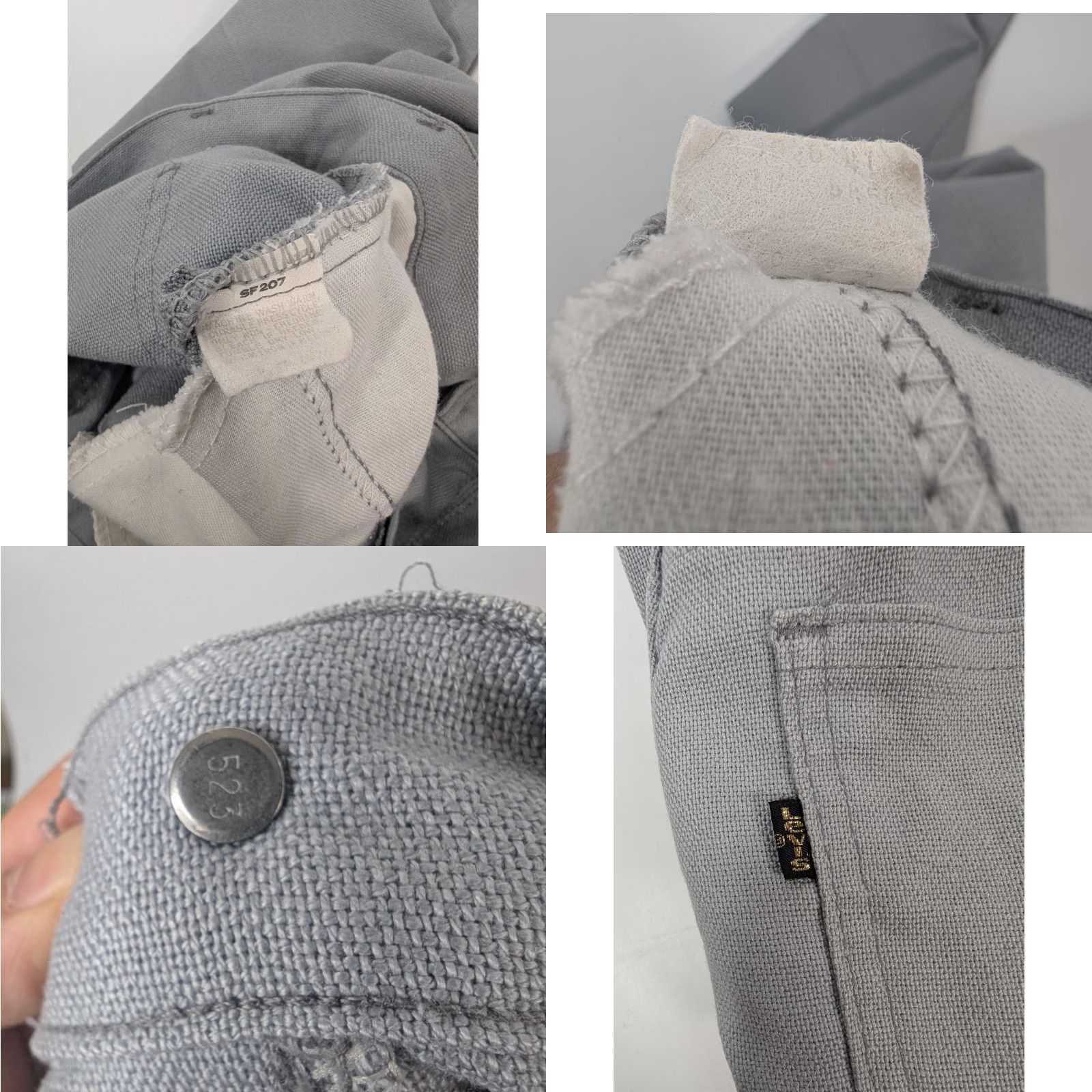 Levi's VINTAGE Levi's 517 Sta-Prest Pants Boot Cut Grey 34x28 Mens Cowboy Western 5-Pocket Design Twill Polyester Dacron Disco Hippie Sta-Prest Brand Size US 34 / EU 50 - 9 Thumbnail