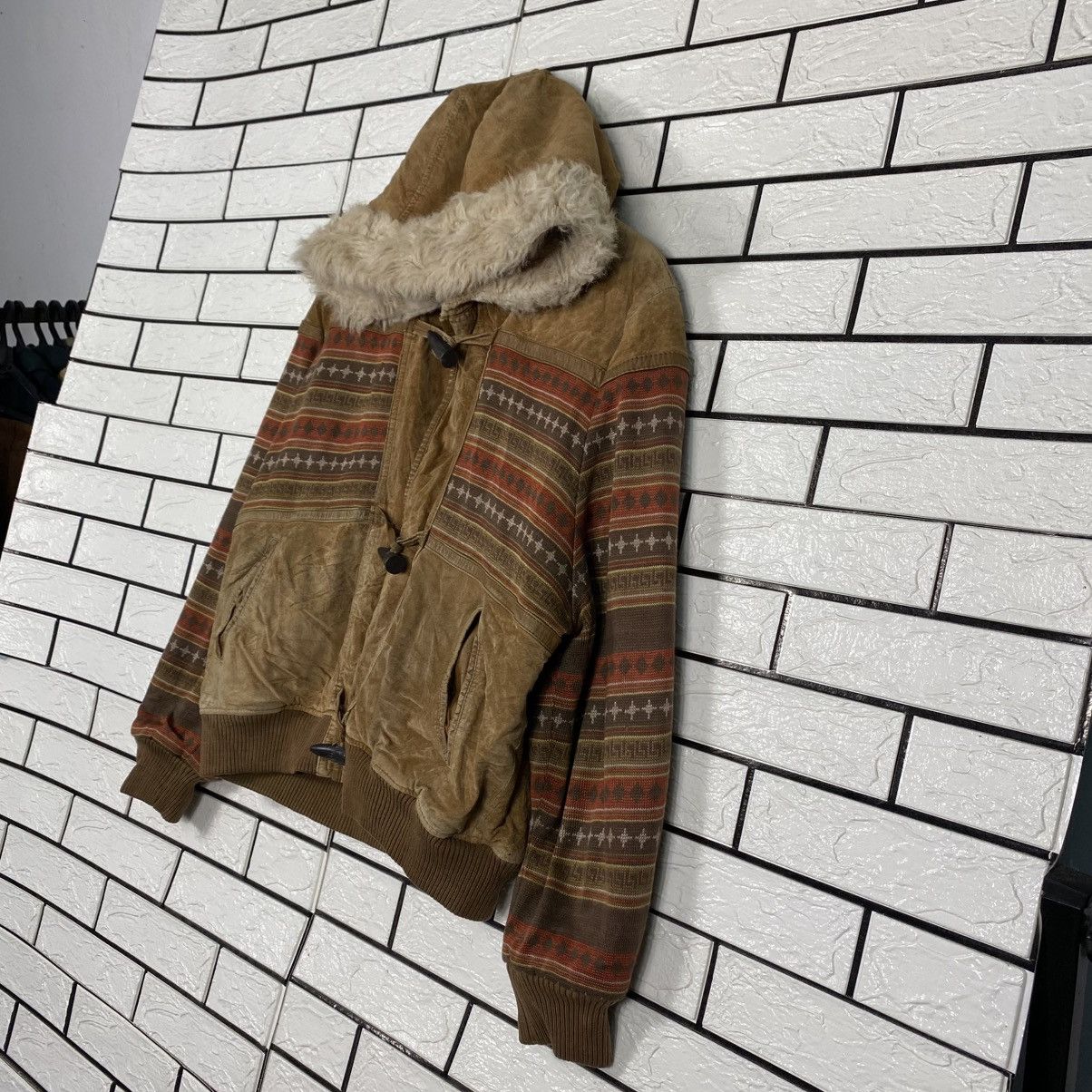Issey Miyake Vintage Leather Jacket Navajo Design Parts Move Up Club Size US M / EU 48-50 / 2 - 3 Thumbnail