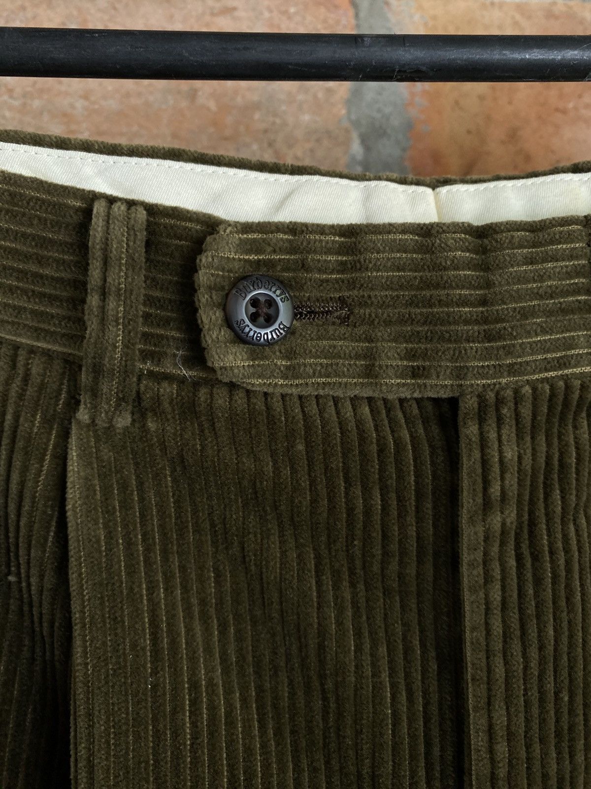 Burberry Burberry Olive Green Corduroy Pleated Trousers Size US 32 / EU 48 - 2 Thumbnail