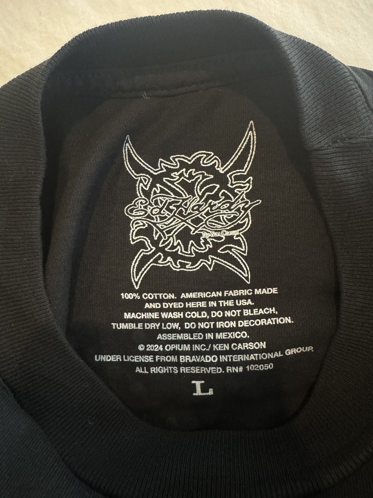 Complex × Ed Hardy × Ken Carson Ken Carson Ed Hardy ComplexCon Black and Red Rhinestone Tee Size US L / EU 52-54 / 3 - 8 Thumbnail