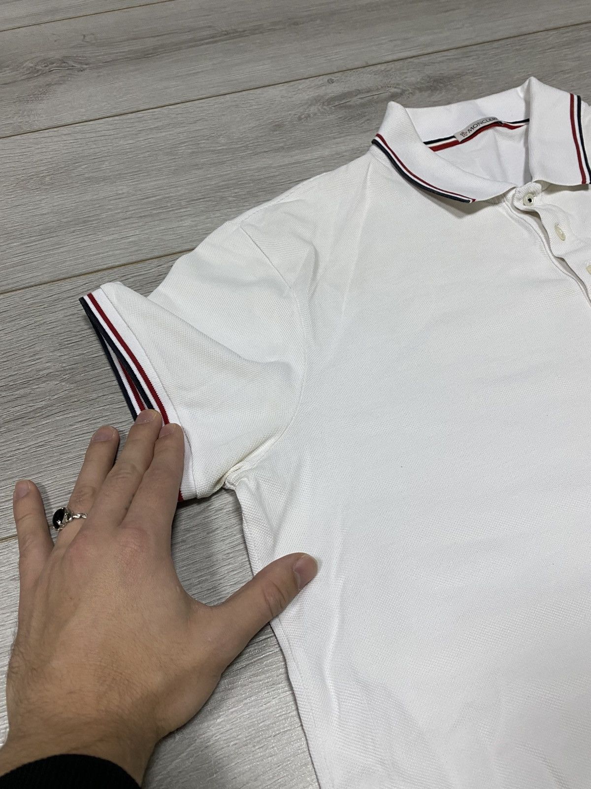 Moncler Moncler logo polo t-shirt three buttons Size US XXL / EU 58 / 5 - 5 Thumbnail