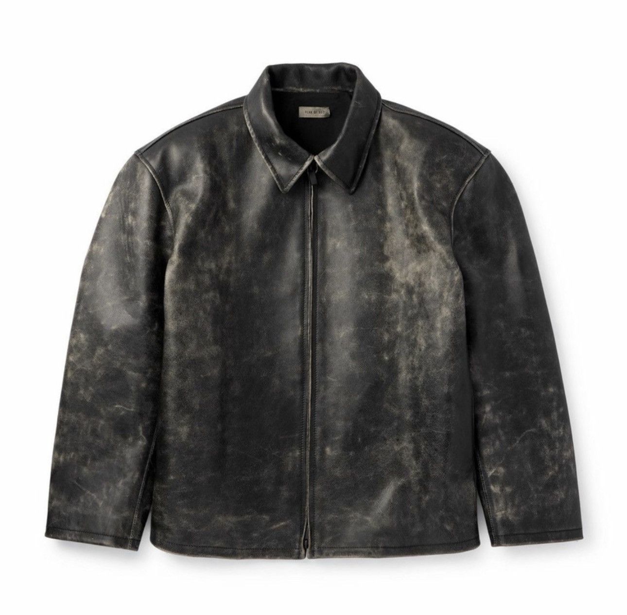 Fear of God Rider Oversized Distressed Leather Jacket Size US M / EU 48-50 / 2 - 2 Thumbnail