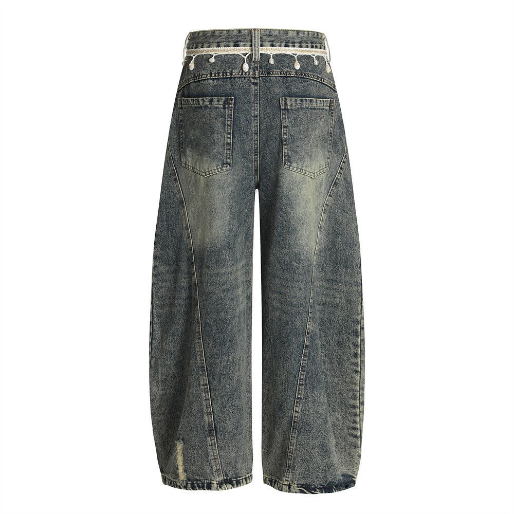 Japanese Brand × Jean Men's distressed punk vintage washed ripped scimitar jeans Size US 32 / EU 48 - 3 Thumbnail