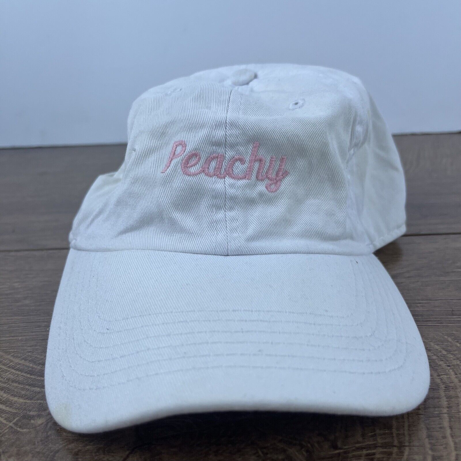 Other Peachy Hat Peach Adjustable Hat White Adjustable Hat White A Size ONE SIZE - 4 Thumbnail
