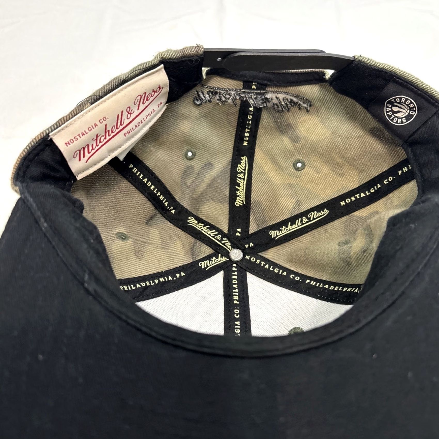 Mitchell & Ness MITCHELL & NESS NBA TORONTO RAPTORS CAMO SNAPBACK HAT Mens Adjustable Black Green CAMO nature Theme Size ONE SIZE - 8 Thumbnail