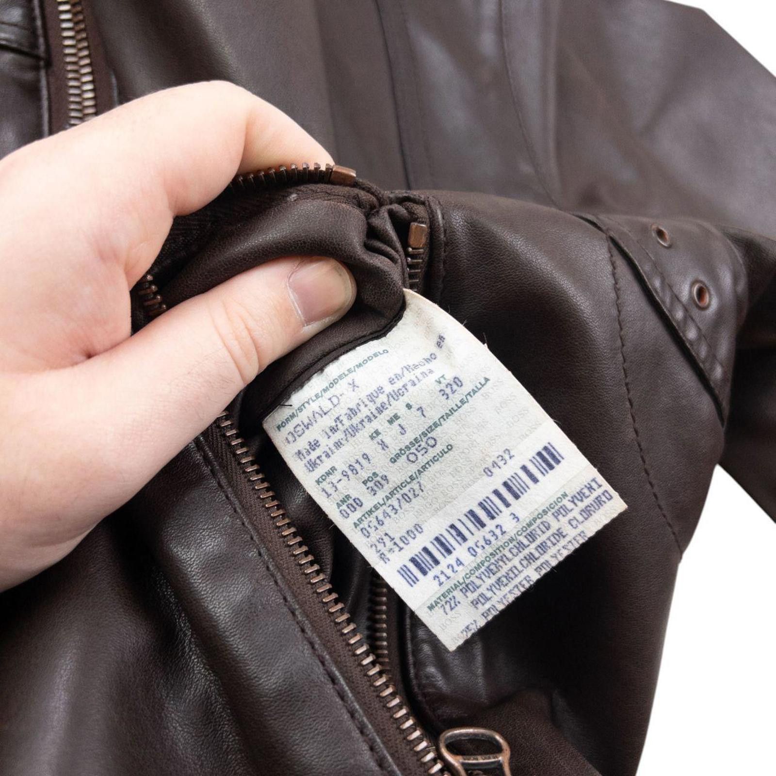 Hugo Boss Vintage 90s Hugo Boss Zip Up Leather Jacket Size S Size US S / EU 44-46 / 1 - 8 Thumbnail