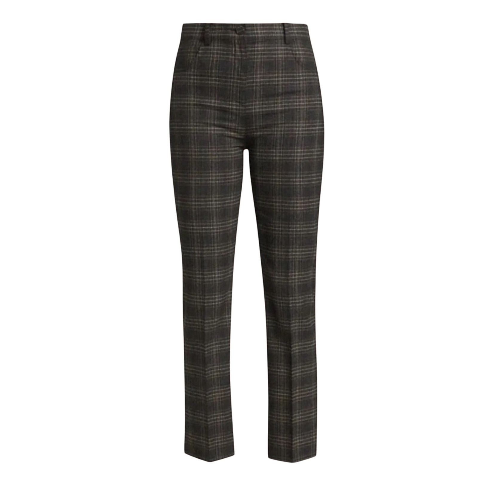 Theory Theory Auburn Plaid Straight Leg Pants | Size 2 Size 26" / US 2 / IT 38 - 1 Thumbnail