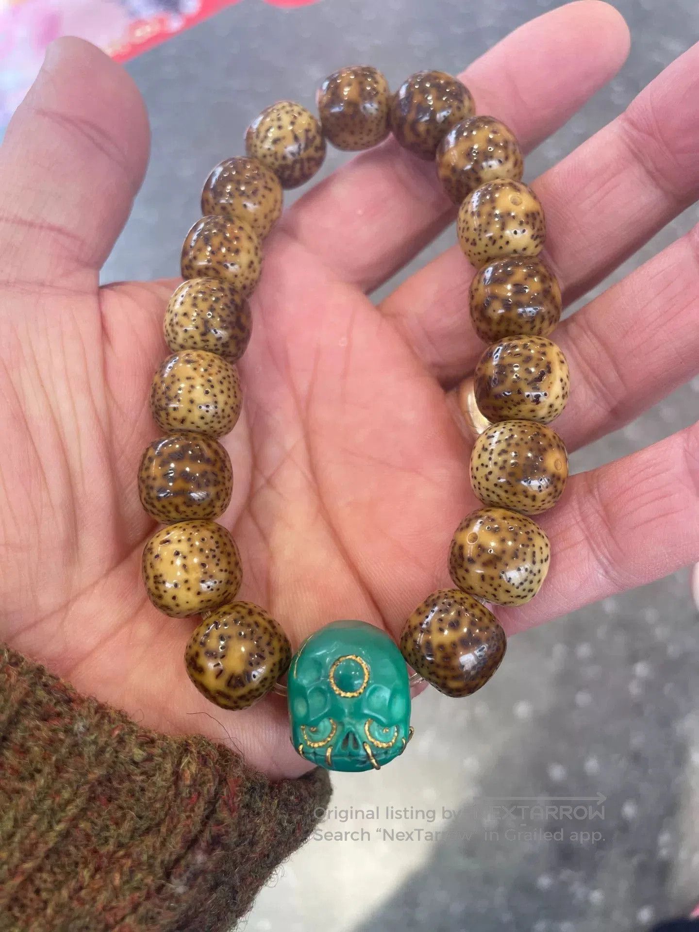 Japanese Brand Star Moon Bodhi Turquoise Bracelet. Size ONE SIZE - 2 Thumbnail