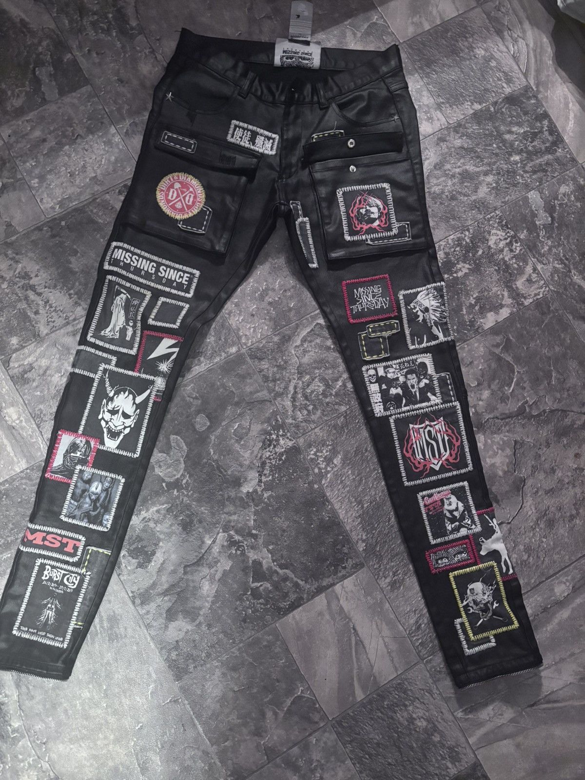 City Morgue × Missing Since Thursday MST Black Tar Denim Size US 29 - 1 Thumbnail