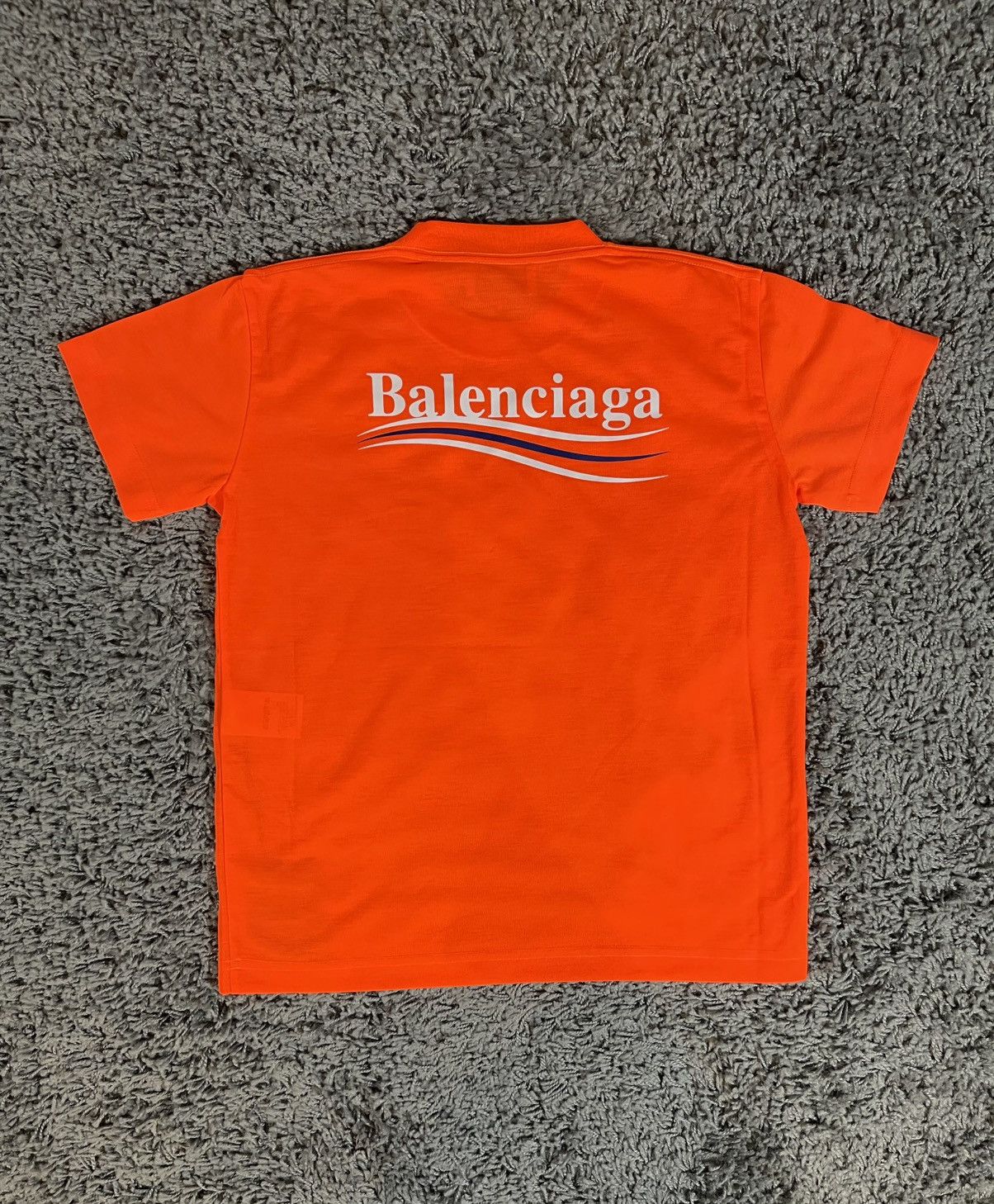 Balenciaga Political Campaign Logo Small Fit T-shirt Orange
