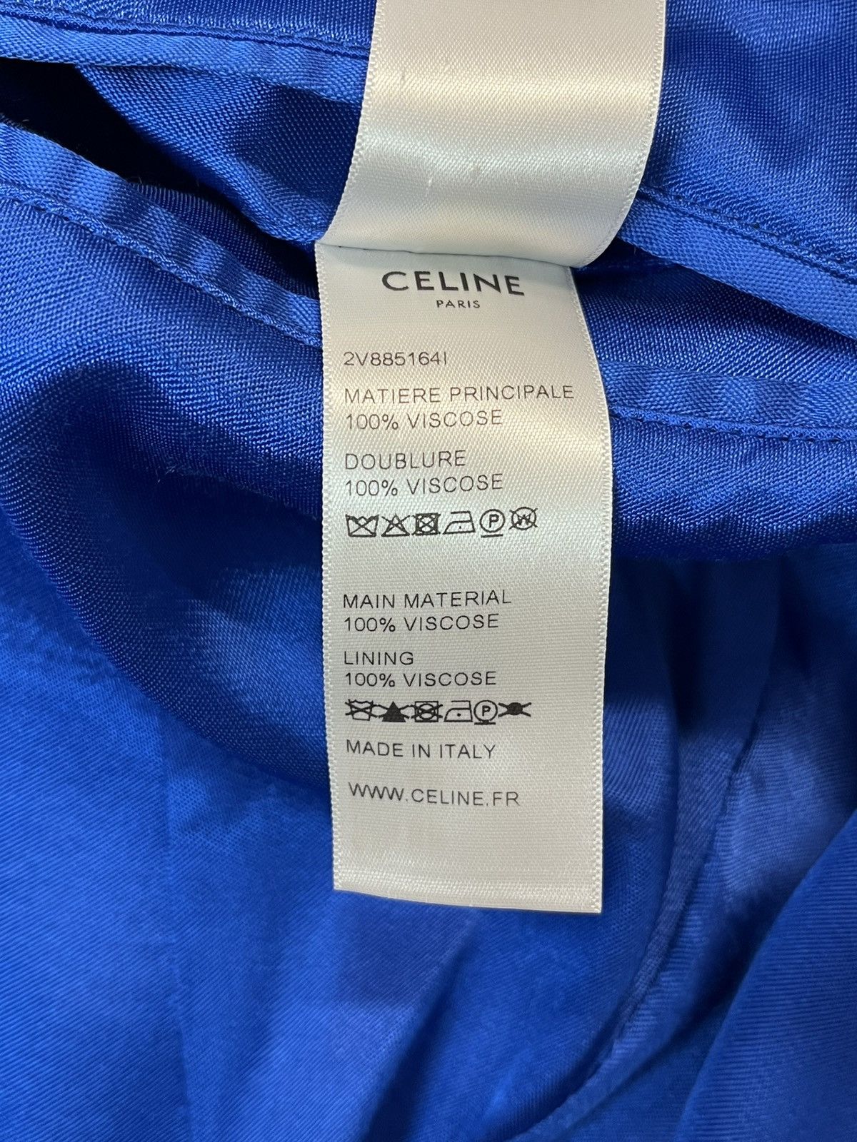 Celine × Hedi Slimane EMBROIDERED TEDDY IN SATIN Size US S / EU 44-46 / 1 - 8 Thumbnail
