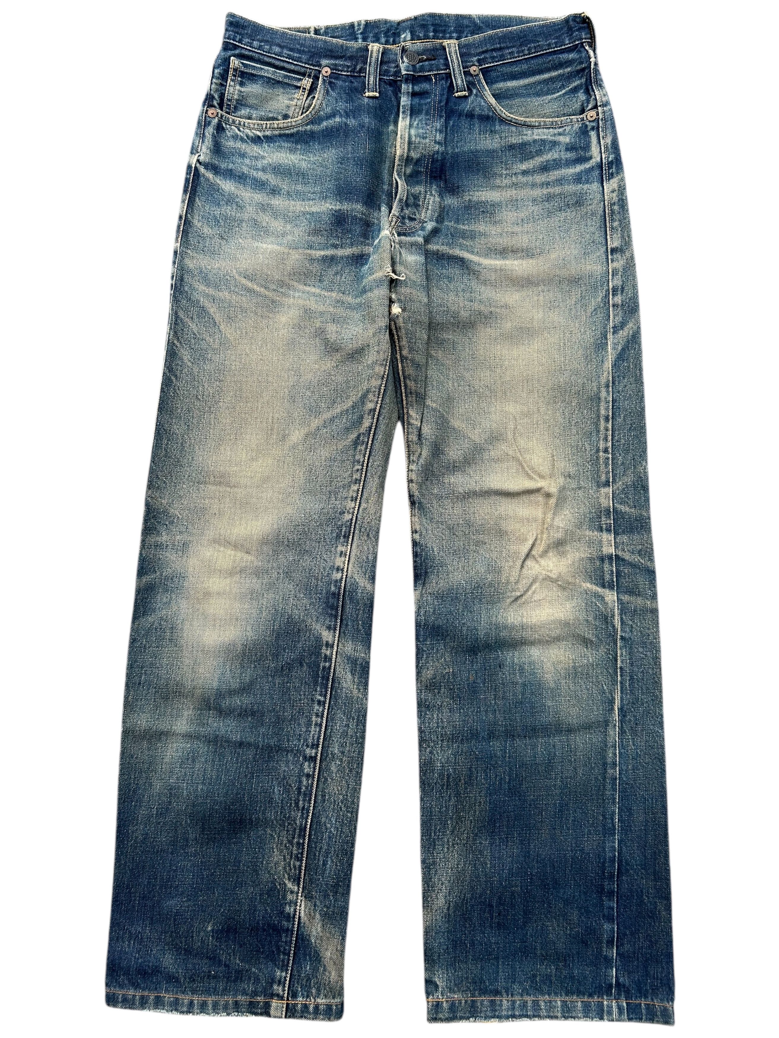 Avirex × Kapital × Vintage Vintage Avirex Selvedge Button 13star Distressed Denim Jeans Size US 31 - 1 Thumbnail