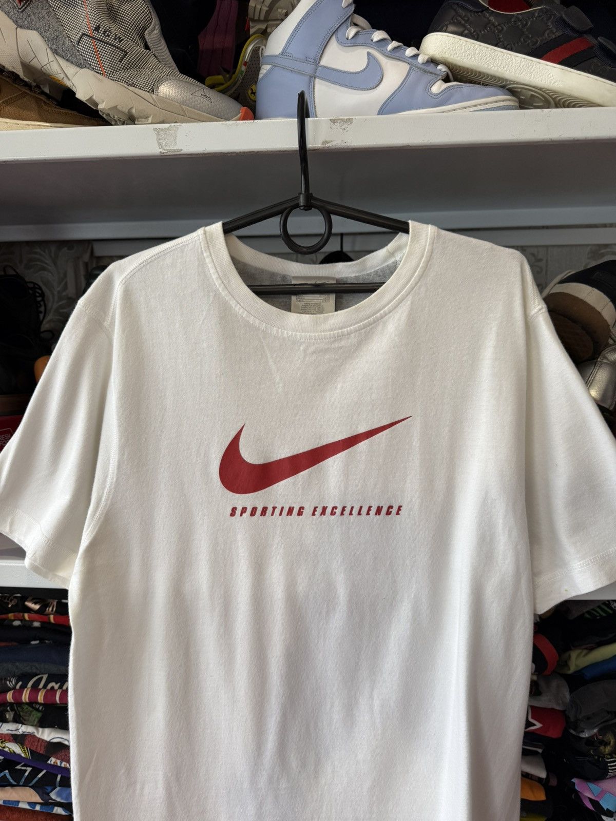 Nike Nike Vintage 90s Faded Big Swoosh Center Logo Tee Shirt Size US M / EU 48-50 / 2 - 2 Thumbnail