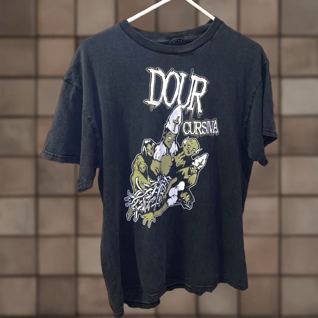 Vintage Metal Band T-Shirt Men Medium Black Dour Cursiva Zombie Priest Graphic Halloween Size US M / EU 48-50 / 2 - 1 Thumbnail