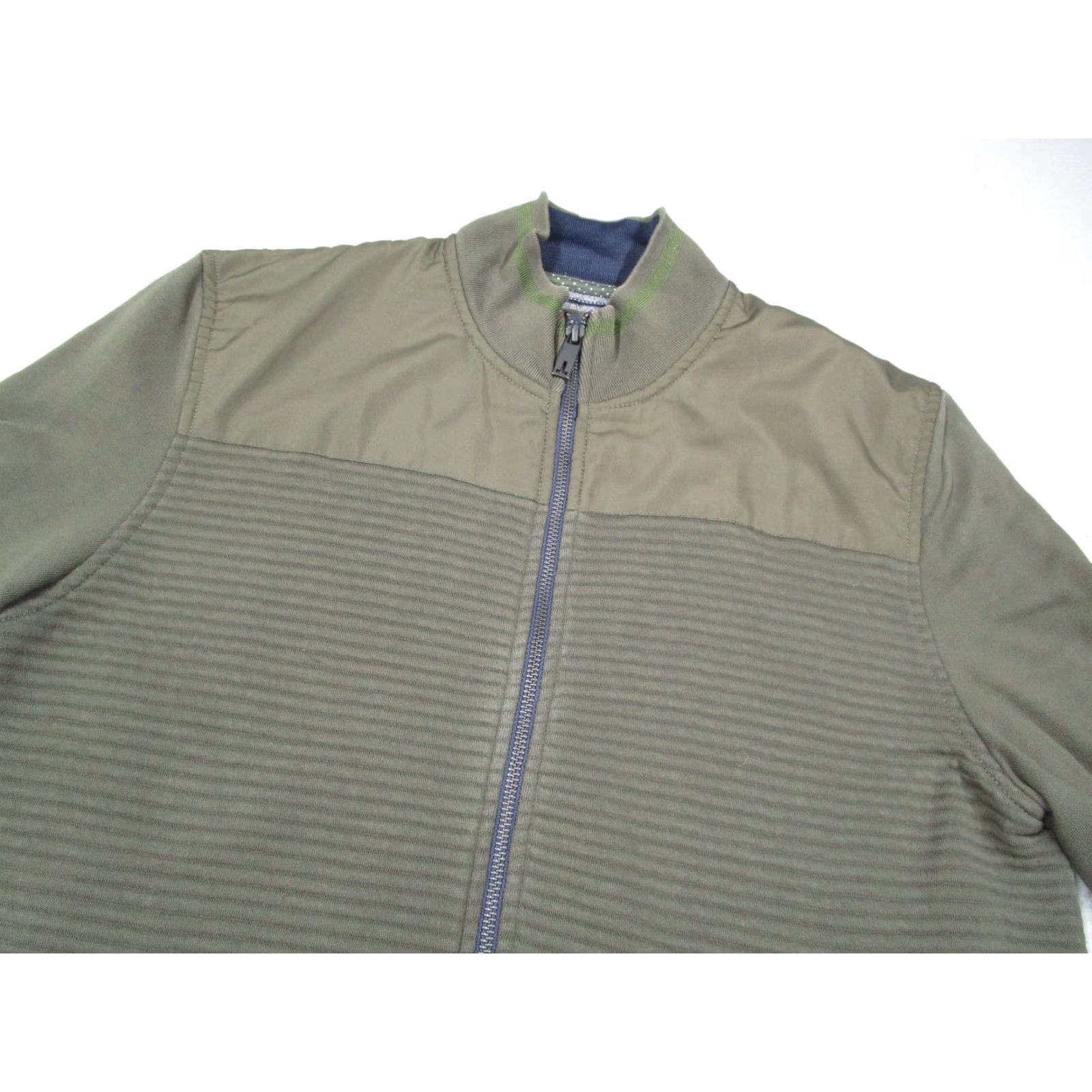 Ted Baker Ted Baker Jacket Mens Large Green Full Zip Ribbed Knit Bomber Casual London Size US L / EU 52-54 / 3 - 2 Thumbnail