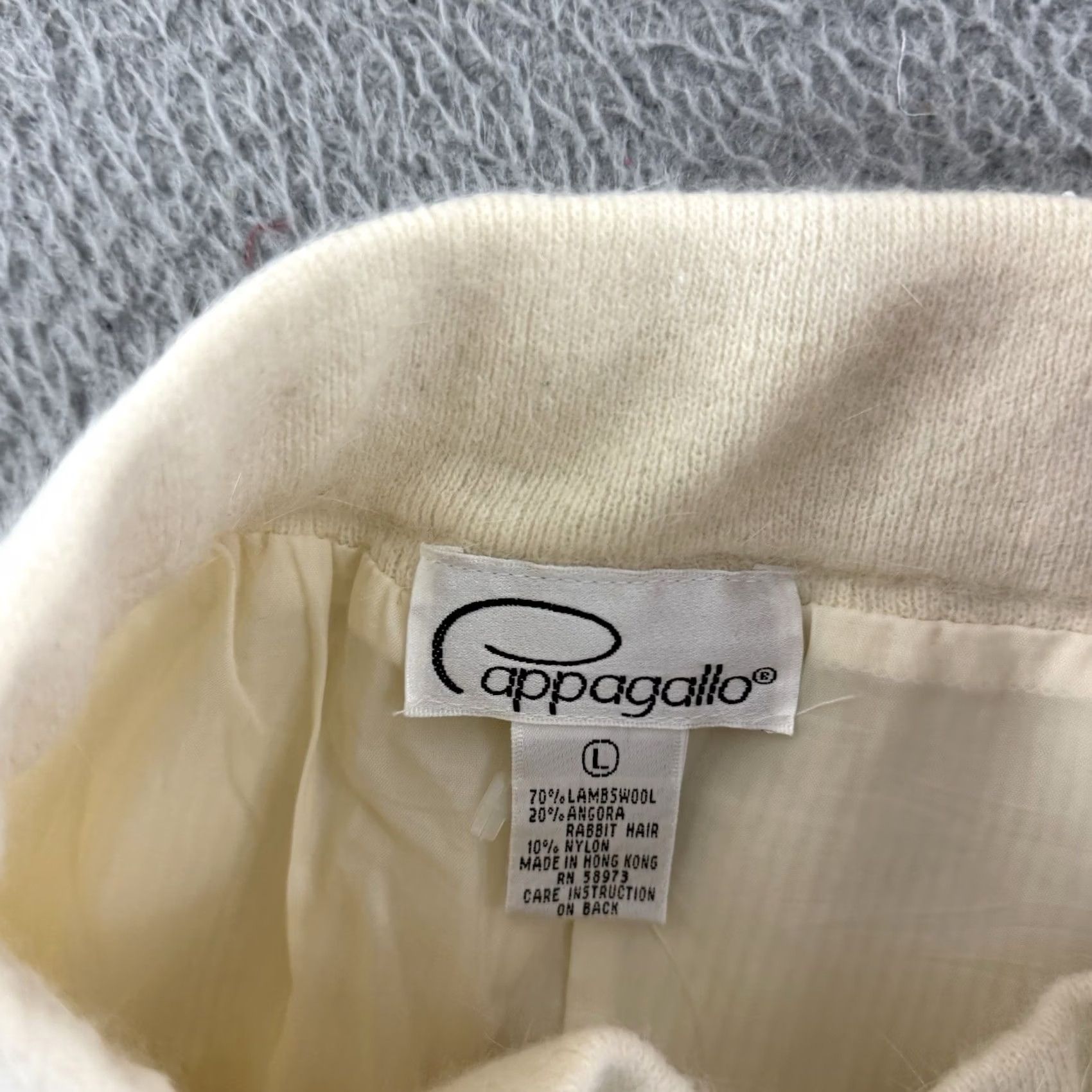 Vintage VINTAGE Pappagallo Skirt Women's Large Ivory Wool Knit Pencil 80s Pull On Size 36" / US 14 / IT 50 - 5 Thumbnail