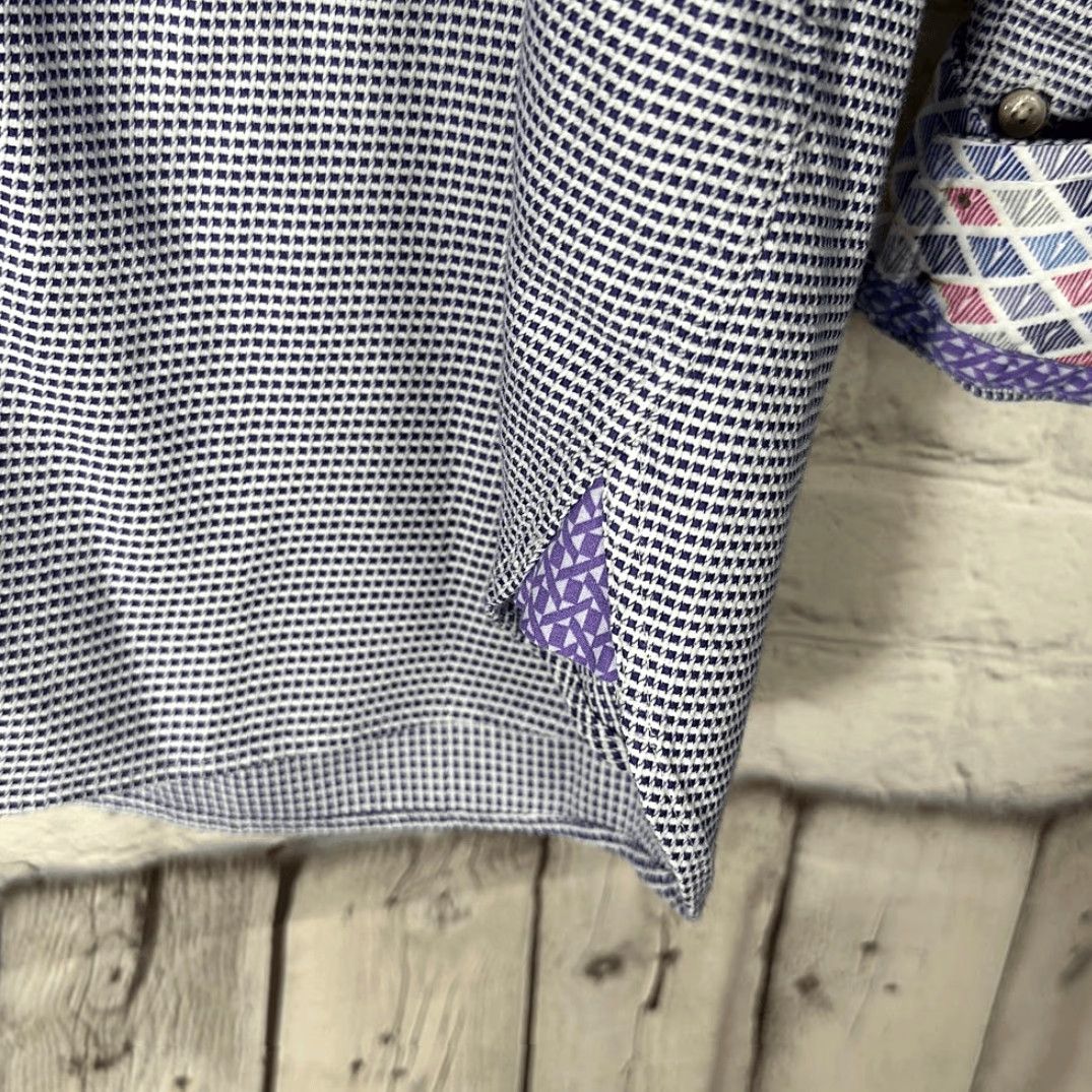 Ted Baker VINTAGE Ted Baker Endurance Giara Slim Fit Dress Shirt 15.5 34/35 Purple Mens Long Sleeve Button-Up Size 42R - 4 Thumbnail