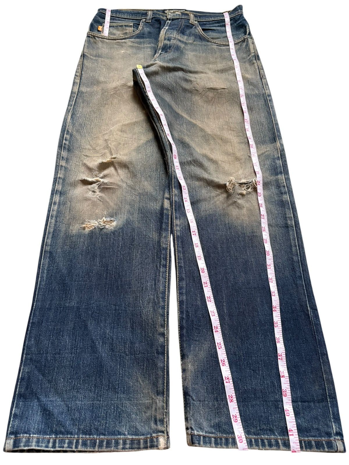 Stussy Vintage Stussy Rusty Mud Wash Distressed Loose Baggy Jeans Size US 32 / EU 48 - 13 Thumbnail