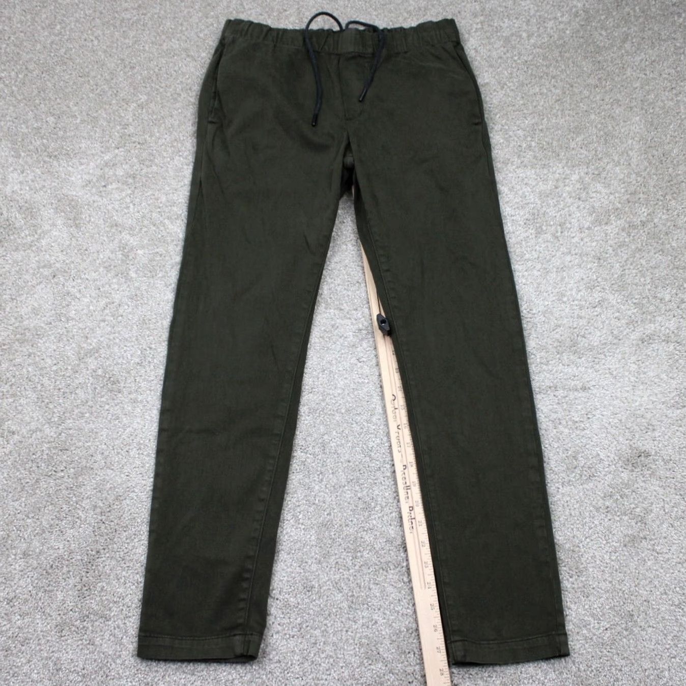 J Brand J Brand Joggers Pants Mens XS Green Drawstring 28" Inseam Stretch Knit Regular Straight 5-Pocket Solid Vintage: No Size US 27 - 3 Thumbnail