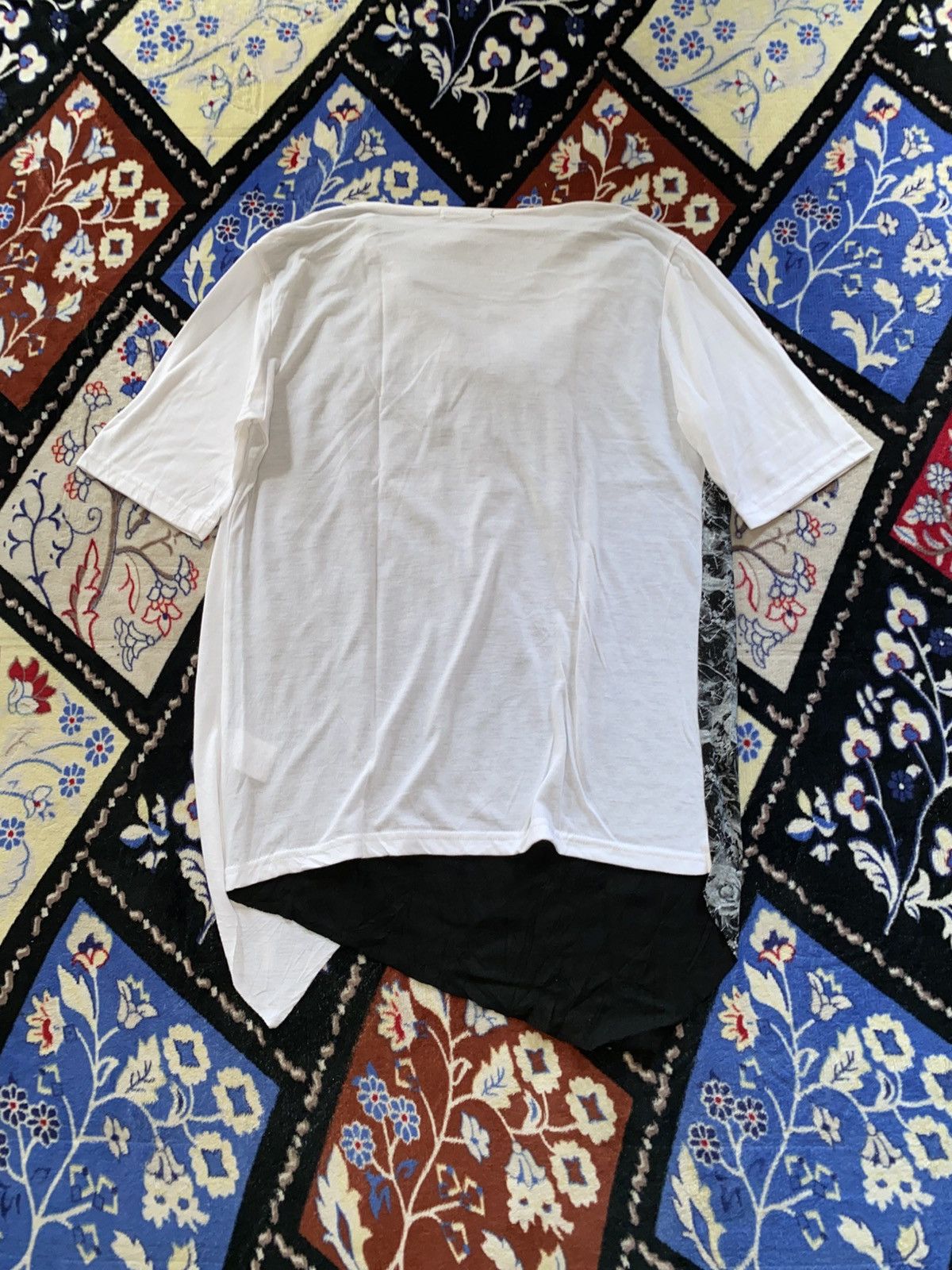 Japanese Brand Xfrm Asymmetrical Double Layer Flowers Tshirt Size US L / EU 52-54 / 3 - 3 Thumbnail