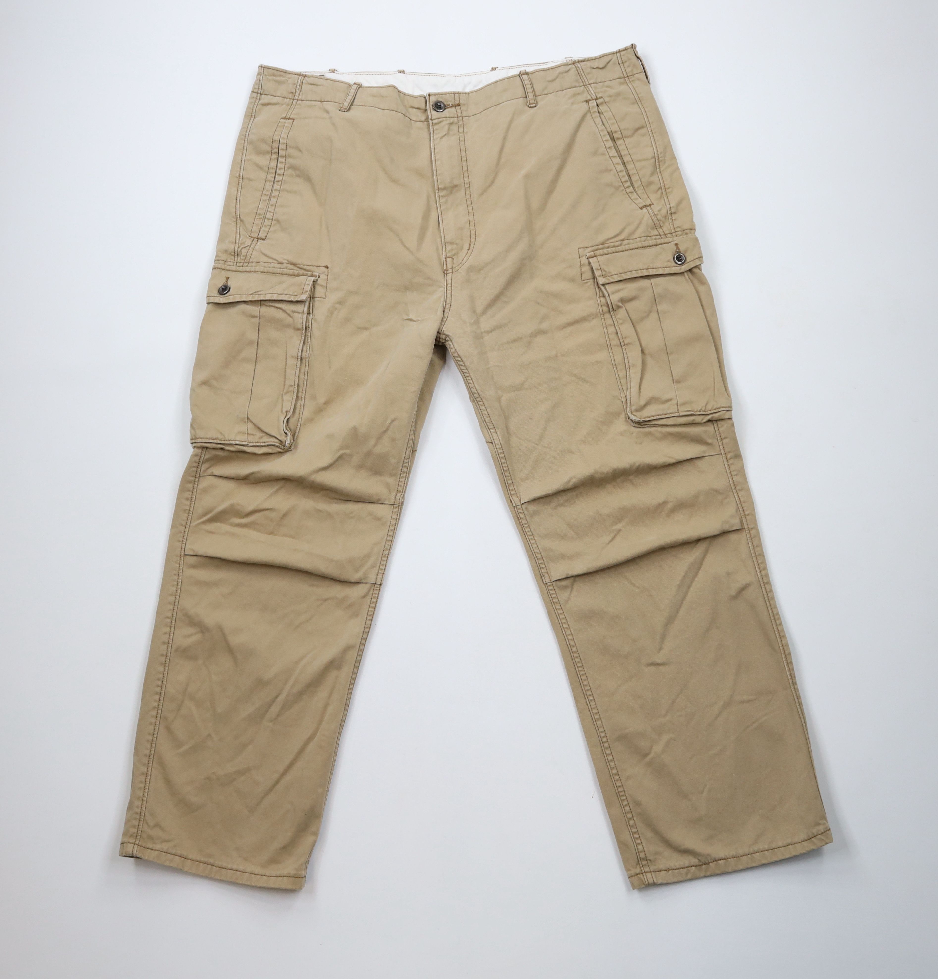 Levi's × Vintage Vintage Y2K Levis Baggy Wide Leg Cargo Pants Beige Cotton Size US 40 / EU 56 - 1 Thumbnail